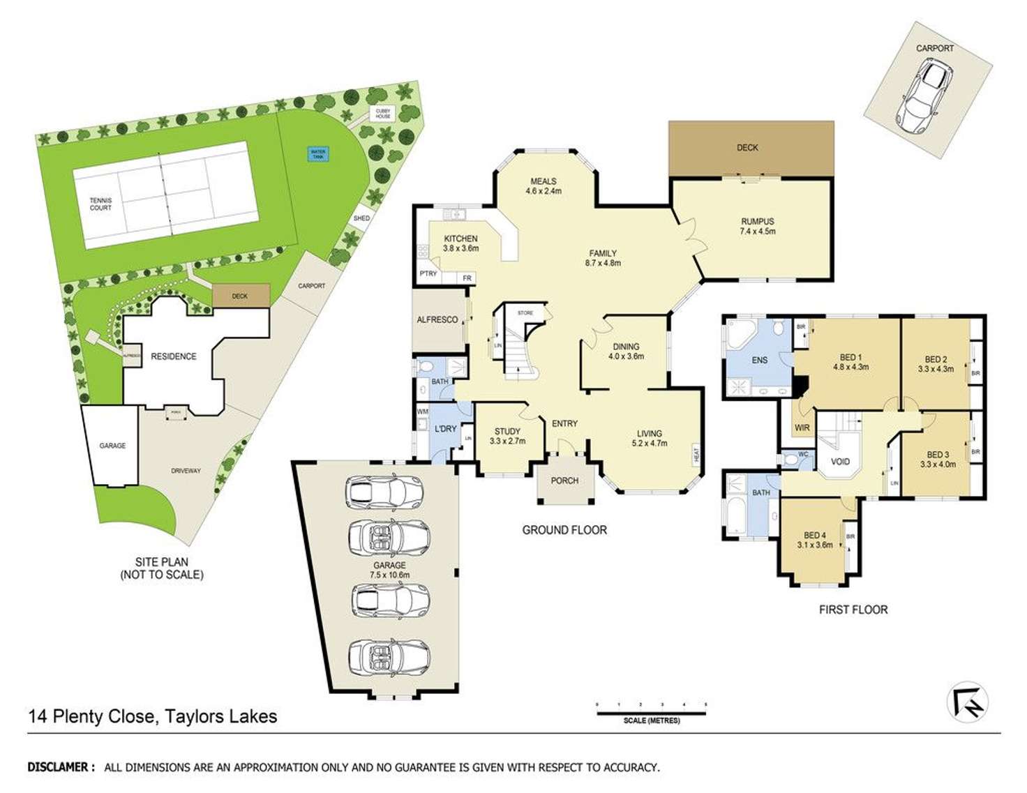 Floorplan of Homely house listing, 14 Plenty Close, Taylors Lakes VIC 3038