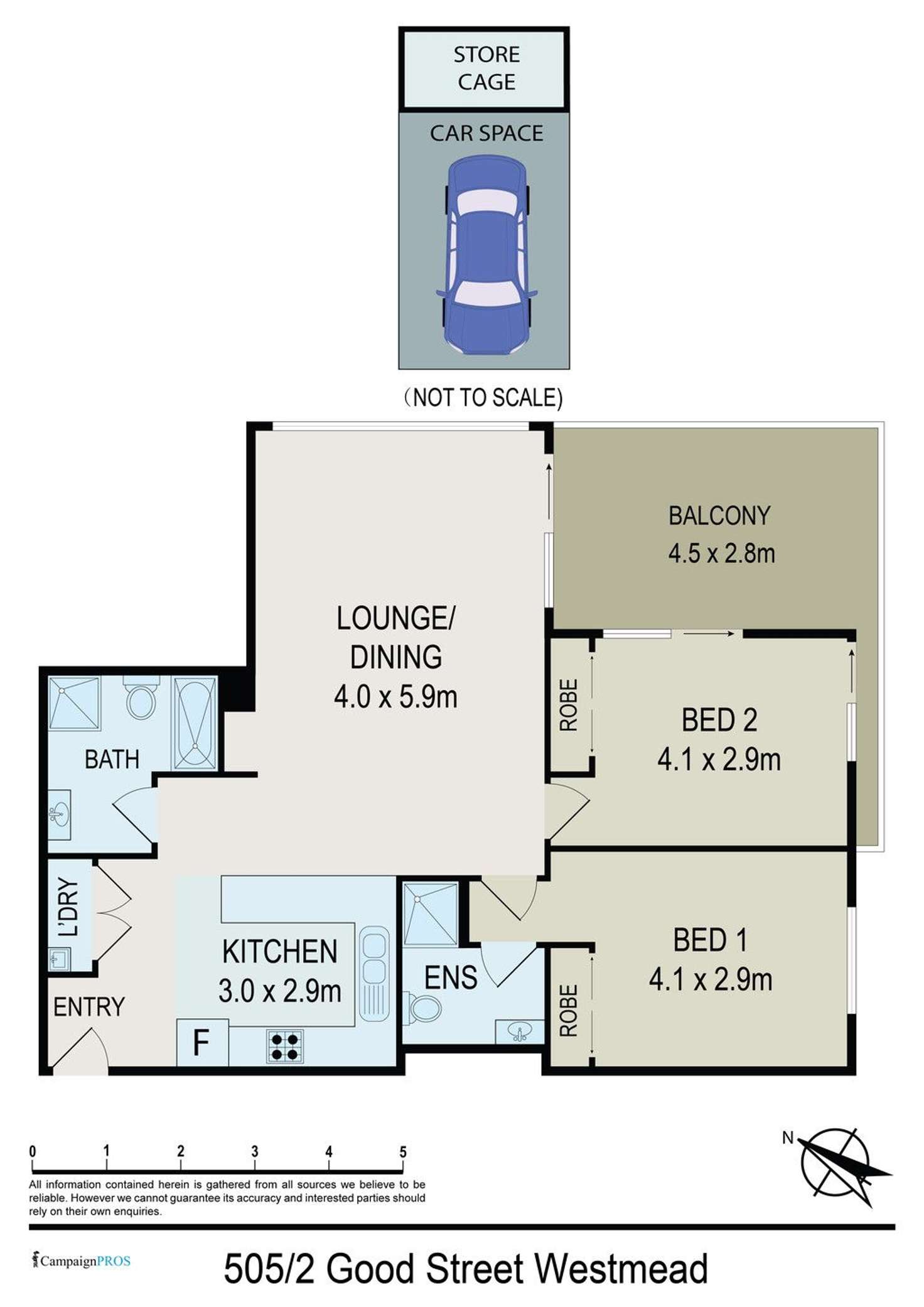 Floorplan of Homely apartment listing, 505/2 Good Street, Westmead NSW 2145