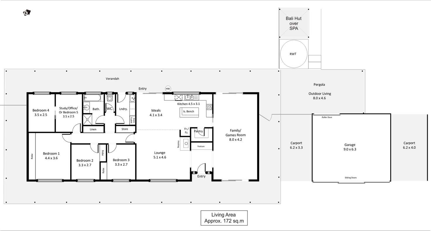 Floorplan of Homely house listing, 353 Farley Road, Kingston On Murray SA 5331