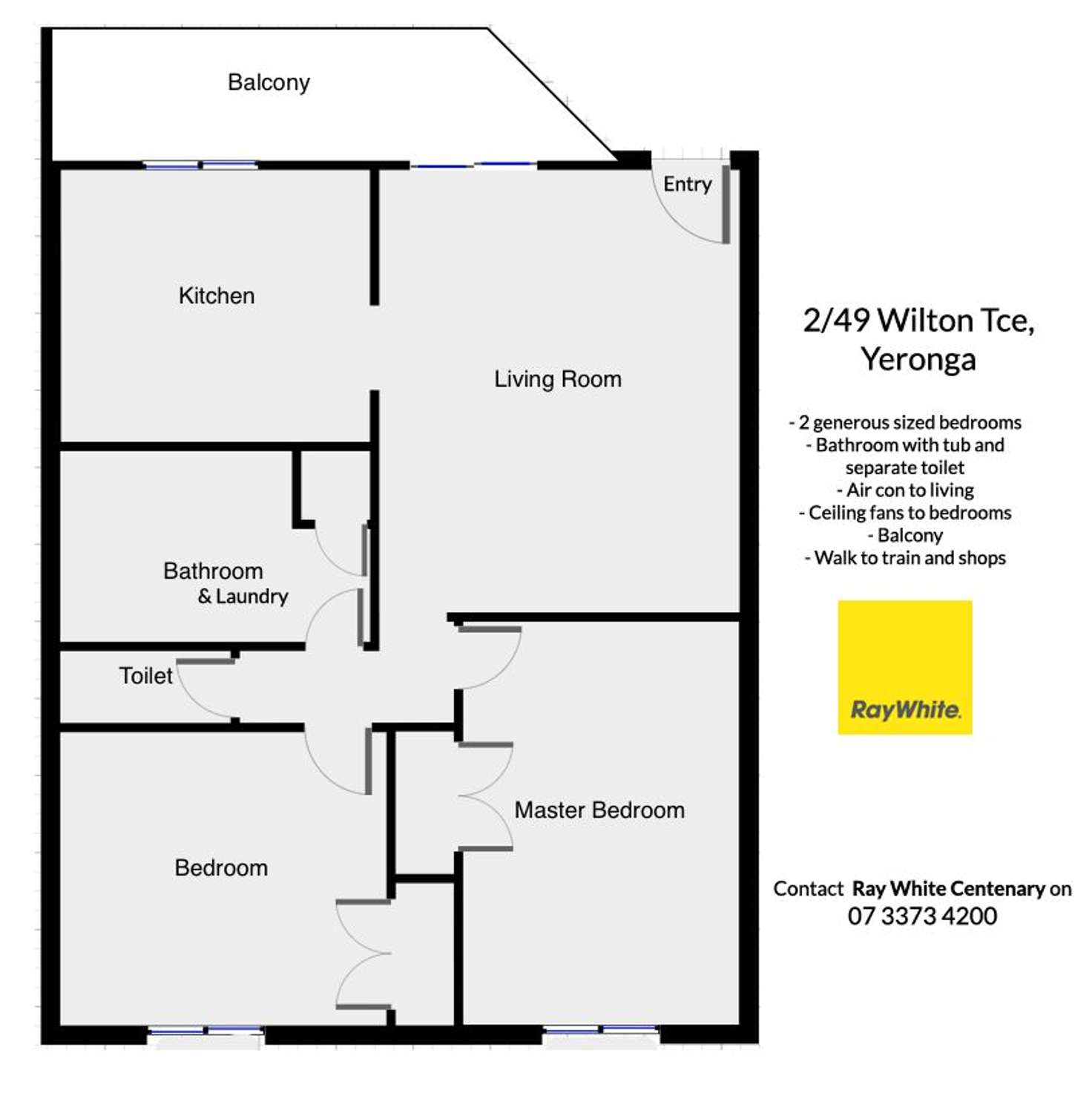 Floorplan of Homely unit listing, 2/49 Wilton Terrace, Yeronga QLD 4104