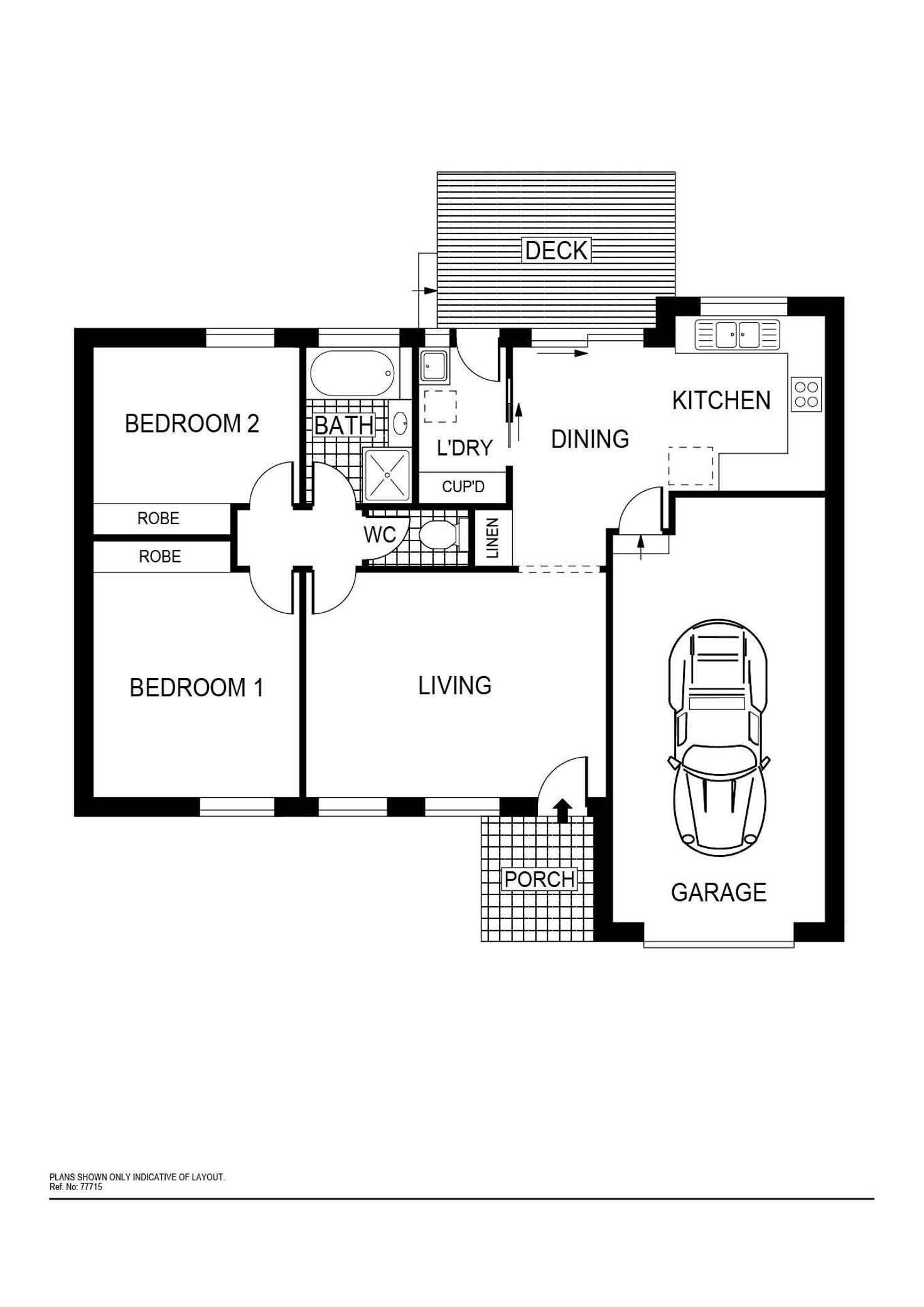 Floorplan of Homely townhouse listing, 7/70 Bourne Street, Cook ACT 2614