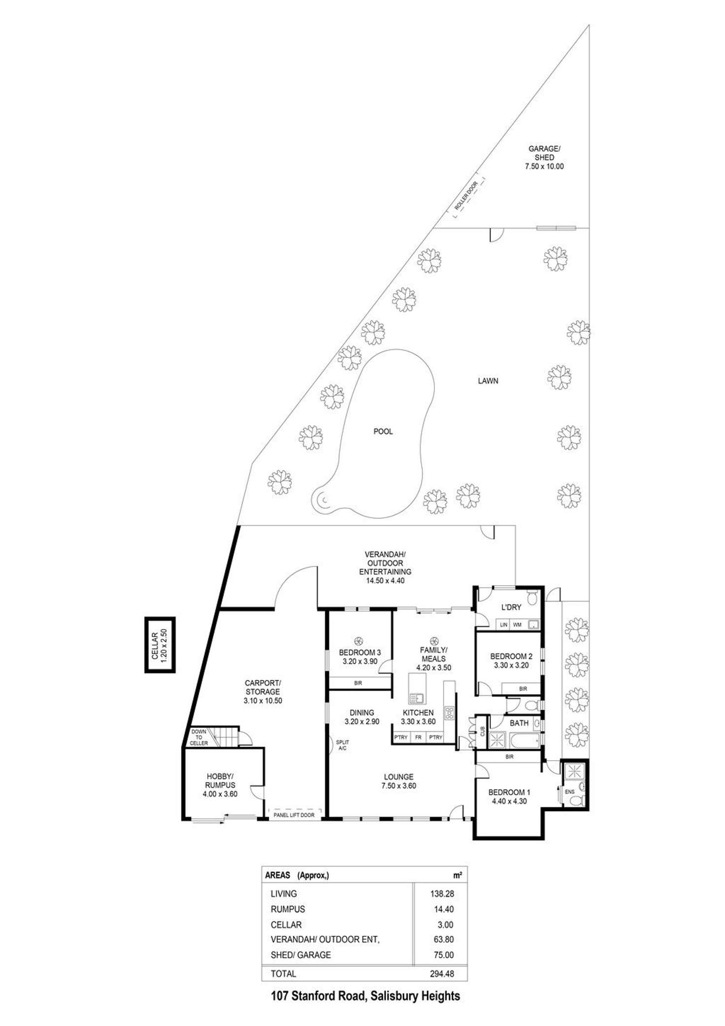 Floorplan of Homely house listing, 107 Stanford Road, Salisbury Heights SA 5109