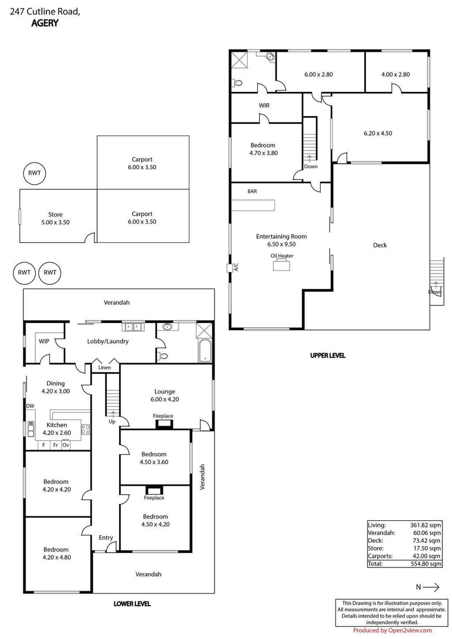 Floorplan of Homely house listing, 247 Cutline Road, Agery SA 5558