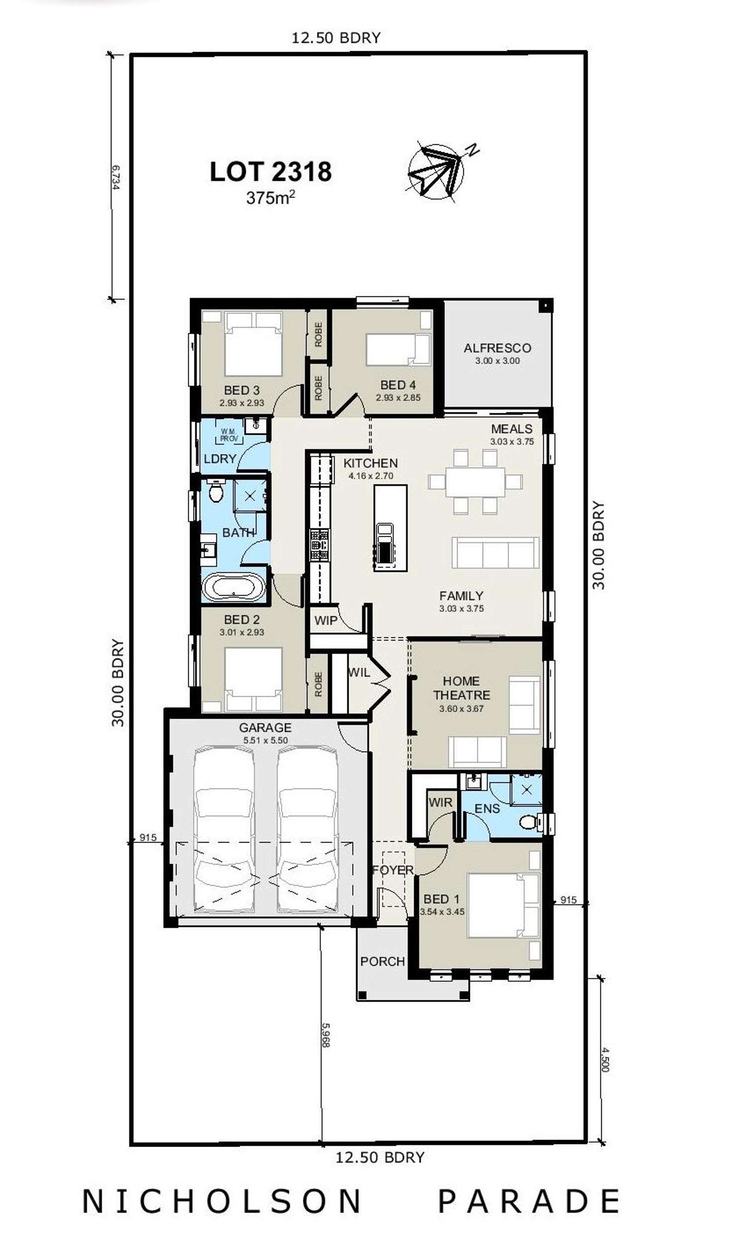 Floorplan of Homely house listing, Lot 2318 Nicholson Parade, Spring Farm NSW 2570