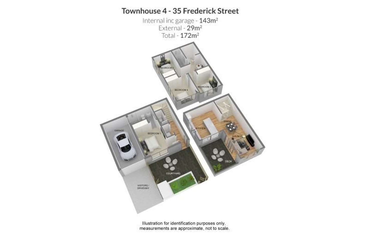 Floorplan of Homely townhouse listing, 4/35 Frederick Street, Alderley QLD 4051
