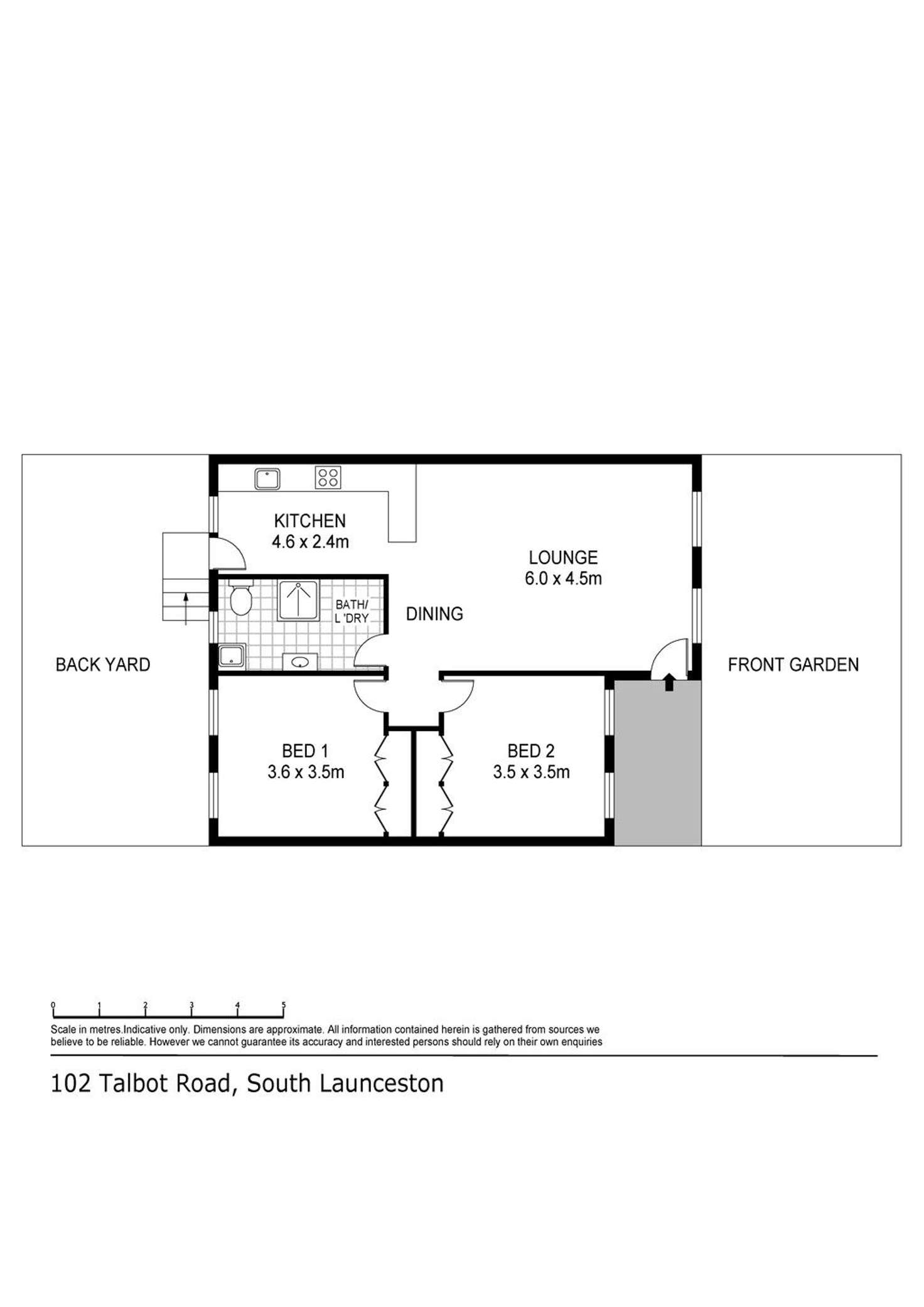 Floorplan of Homely unit listing, Unit 2/102 Talbot Road, South Launceston TAS 7249