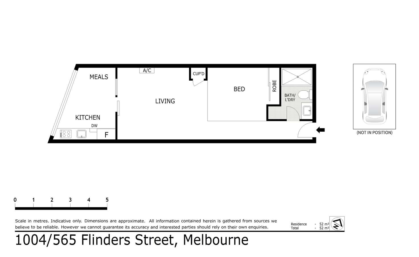 Floorplan of Homely apartment listing, 1004/565 Flinders Street, Melbourne VIC 3000