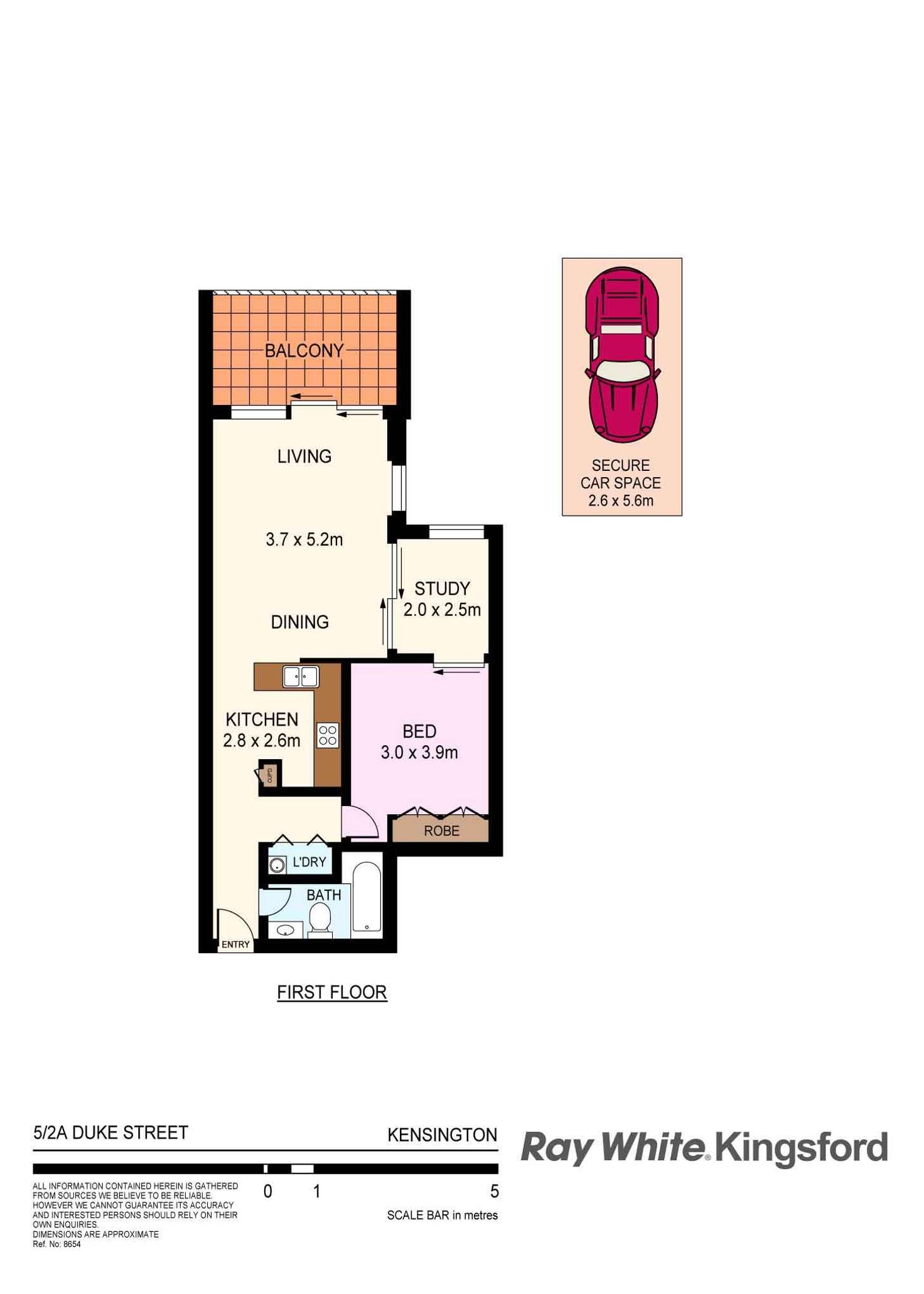 Floorplan of Homely apartment listing, 5/2a Duke Street, Kensington NSW 2033