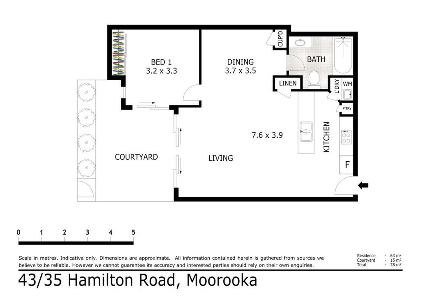 Floorplan of Homely unit listing, 43/35 Hamilton Road, Moorooka QLD 4105