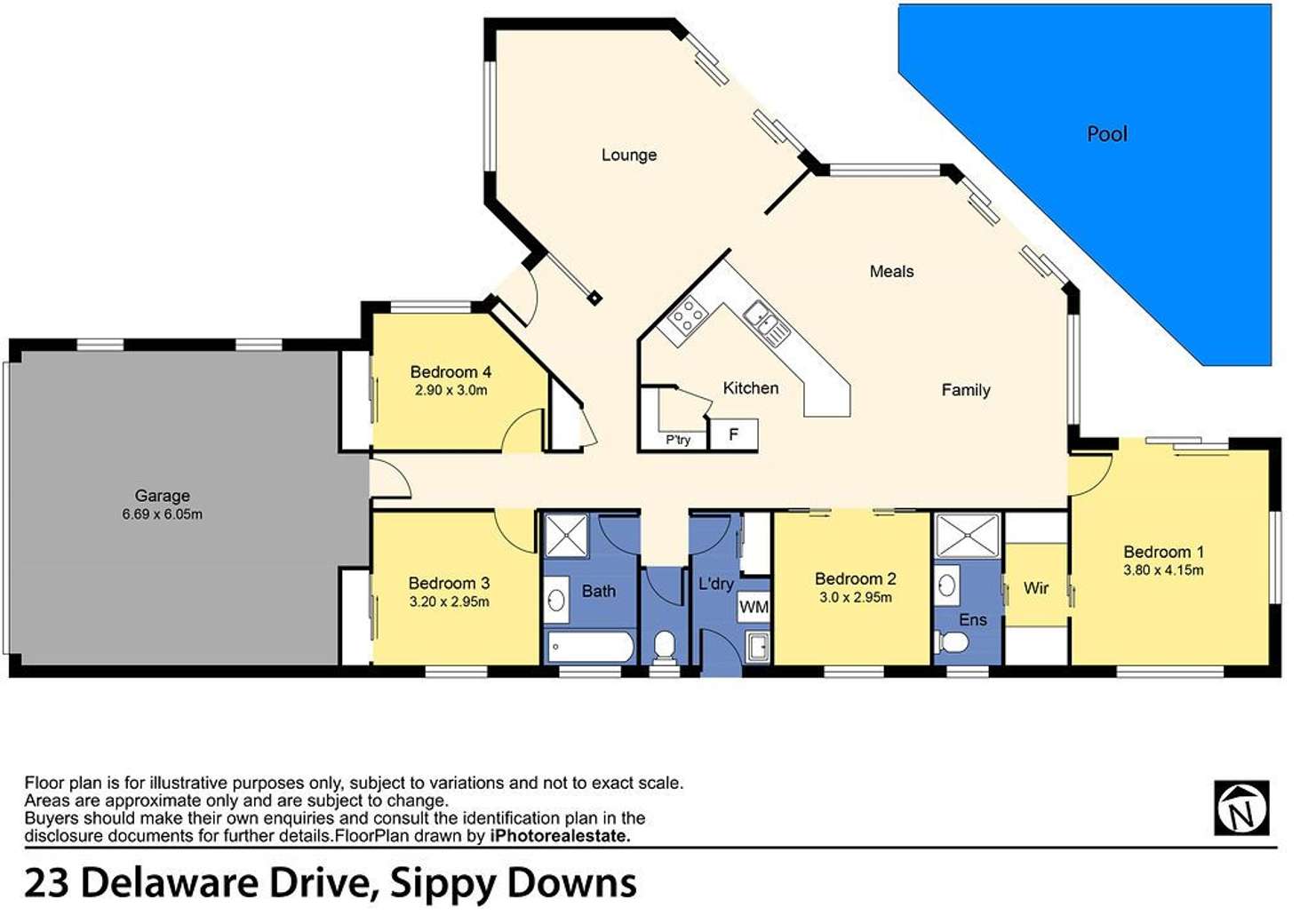 Floorplan of Homely house listing, 23 Delaware Drive, Sippy Downs QLD 4556