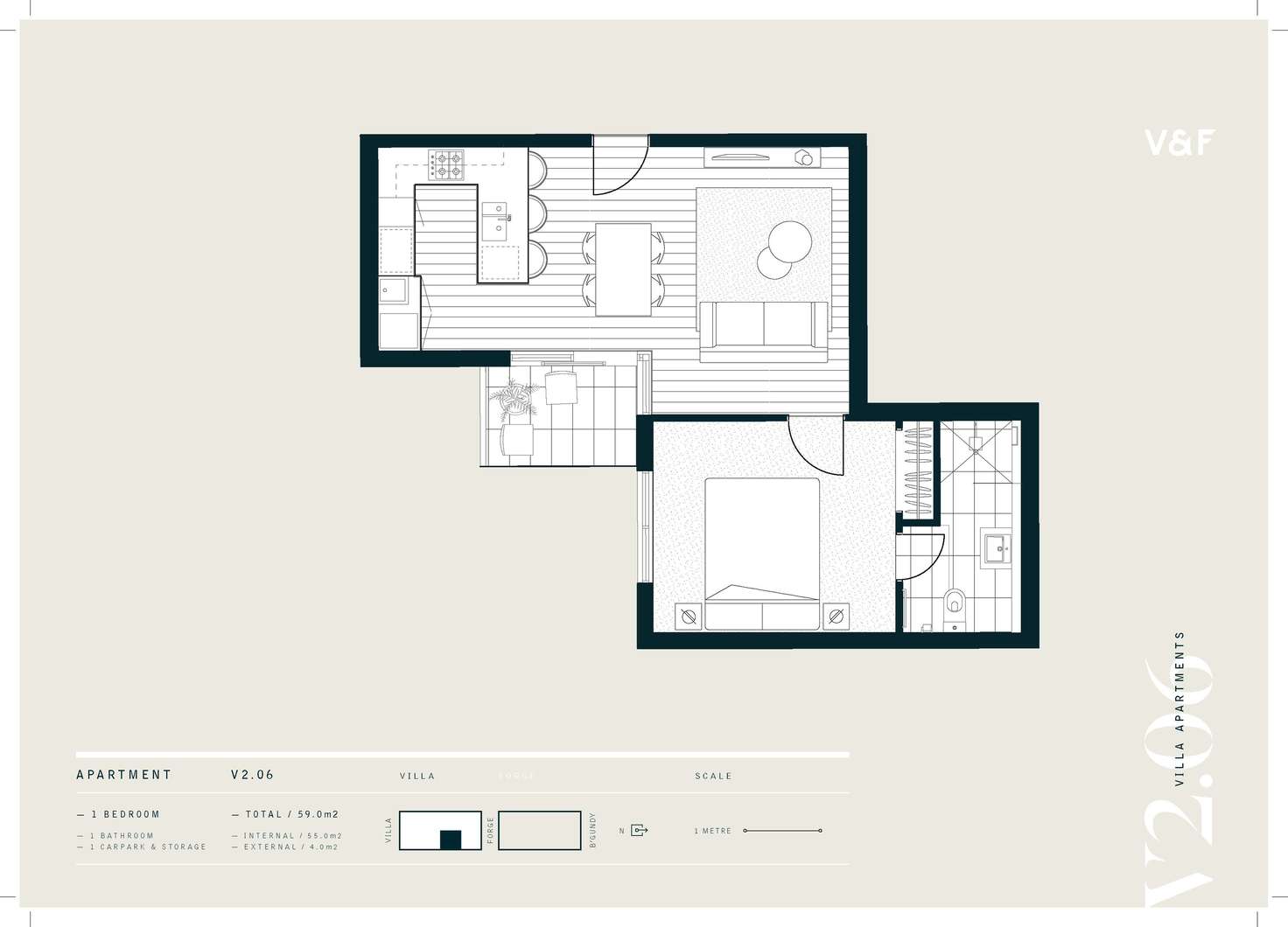 Floorplan of Homely apartment listing, 206/4 Villa Street, Heidelberg VIC 3084