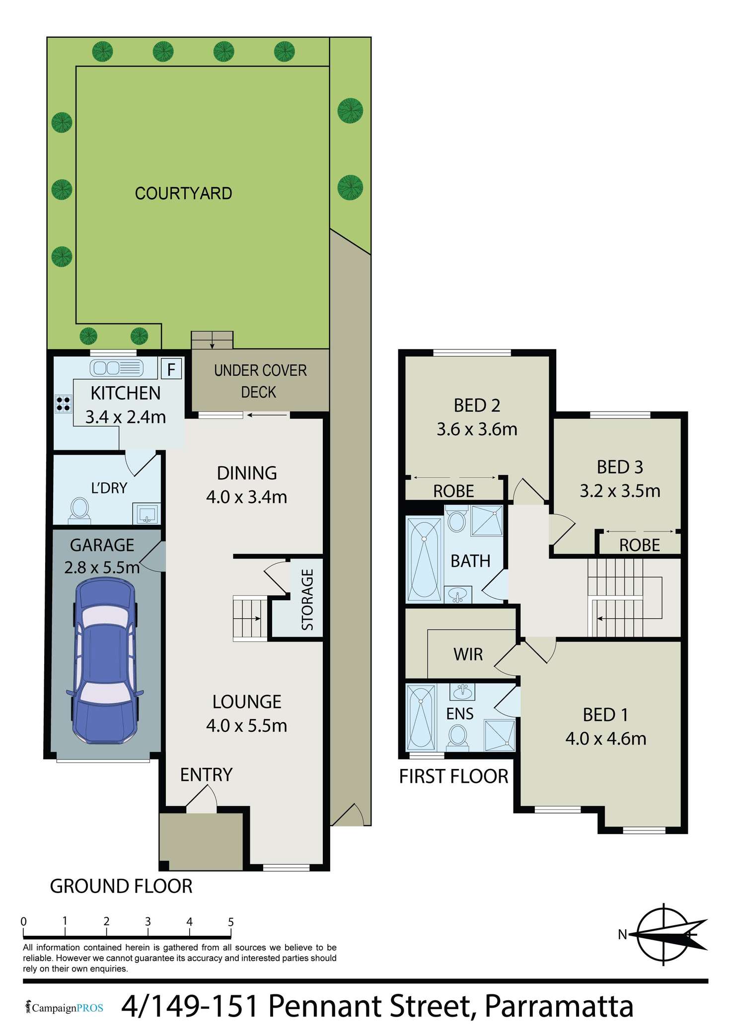 Floorplan of Homely townhouse listing, 4/149-151 Pennant Street, Parramatta NSW 2150