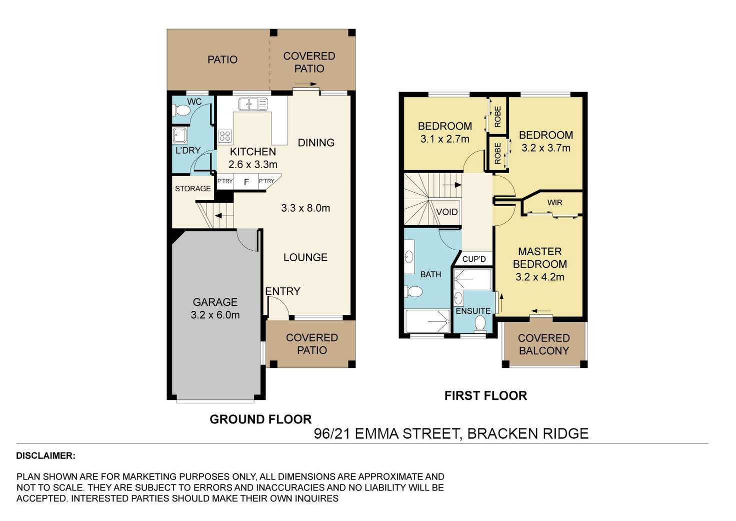 Floorplan of Homely townhouse listing, 96/21 Emma Street, Bracken Ridge QLD 4017