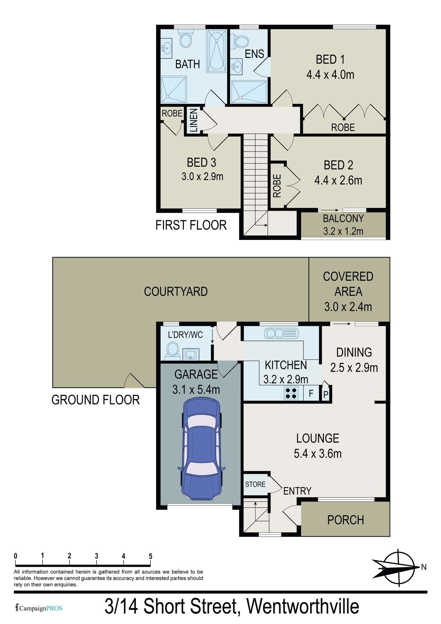 Floorplan of Homely townhouse listing, 3/14-16 Short Street, Wentworthville NSW 2145