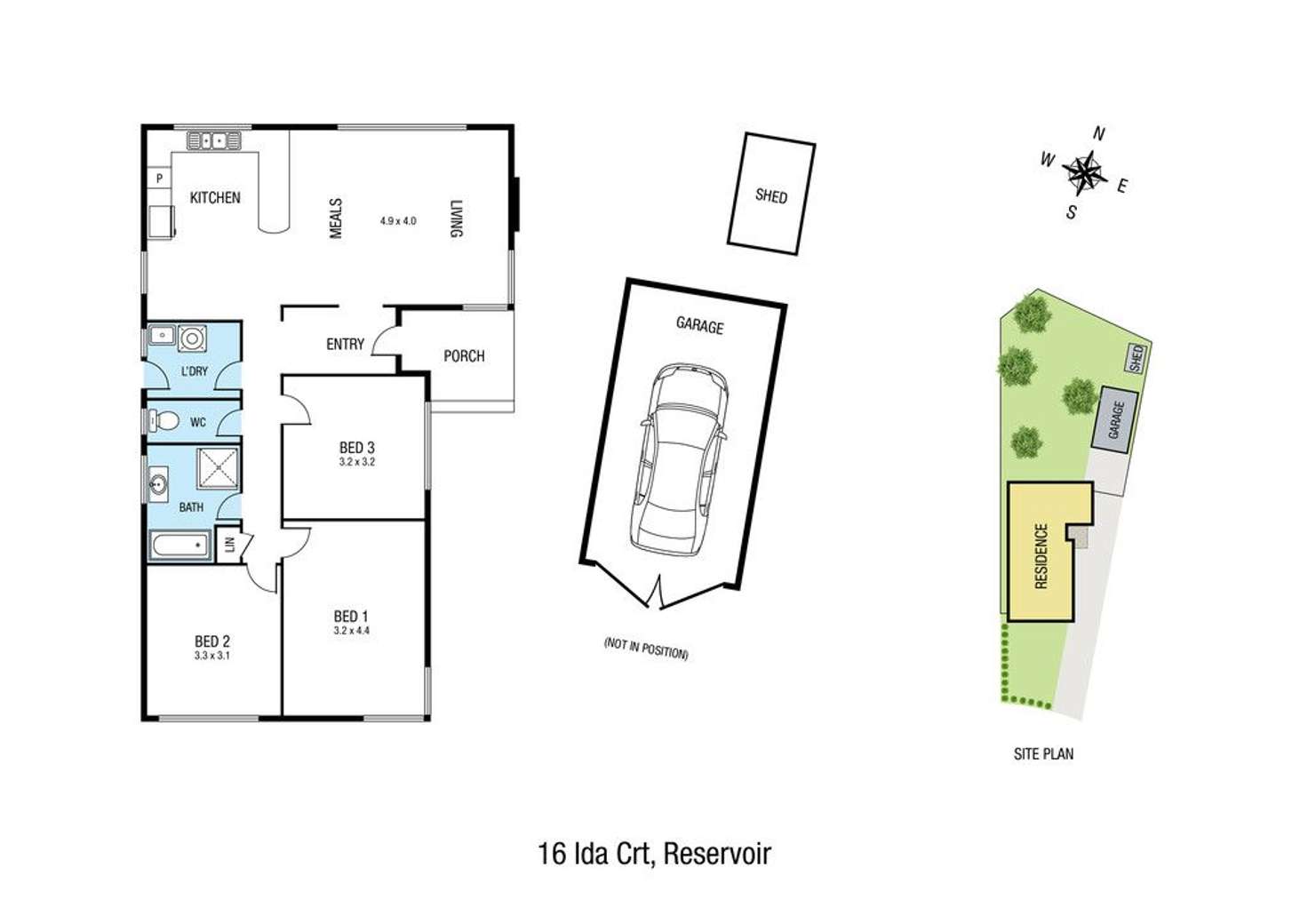 Floorplan of Homely house listing, 16 Ida Court, Reservoir VIC 3073