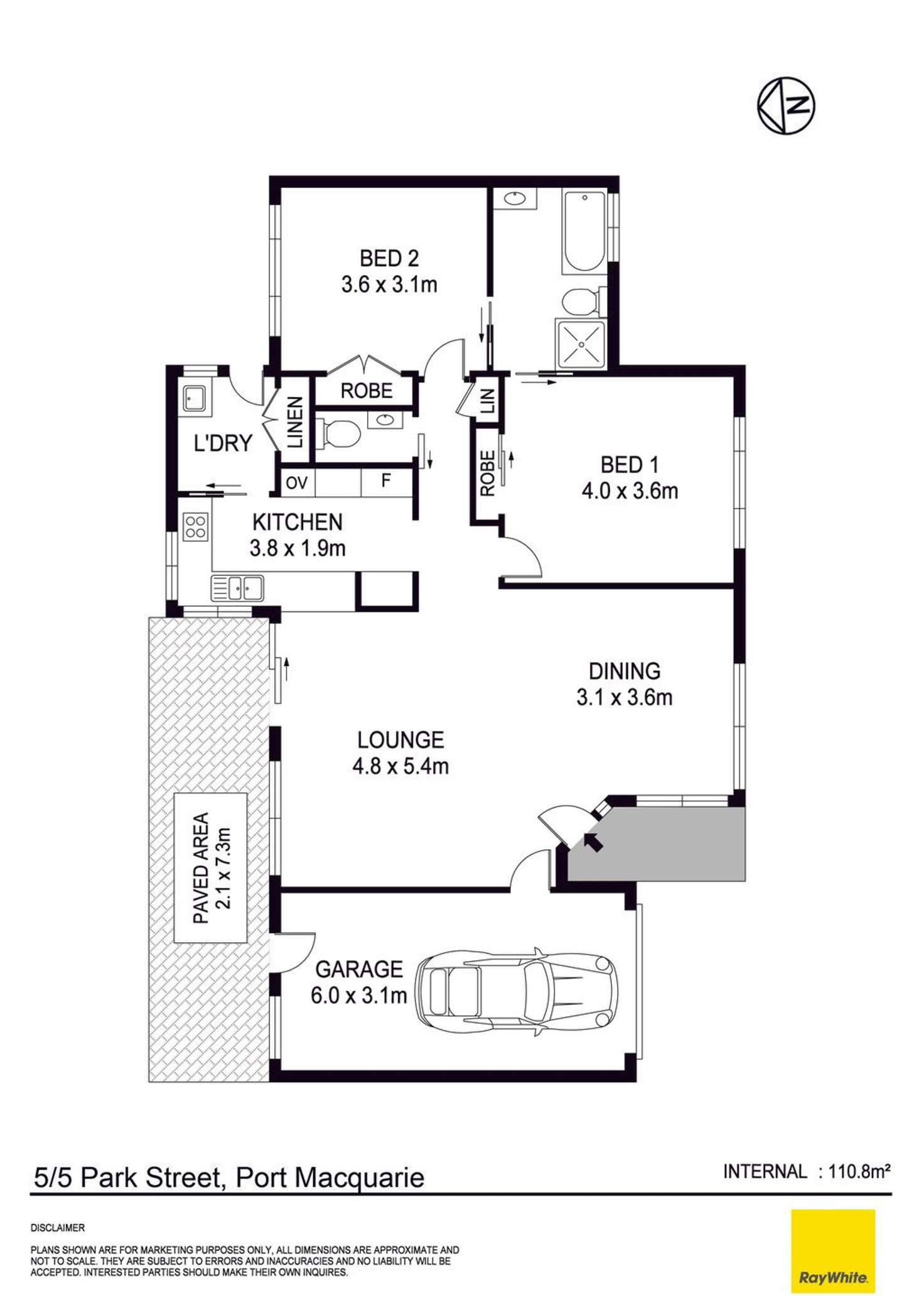 Floorplan of Homely villa listing, 5/5 Park Street, Port Macquarie NSW 2444