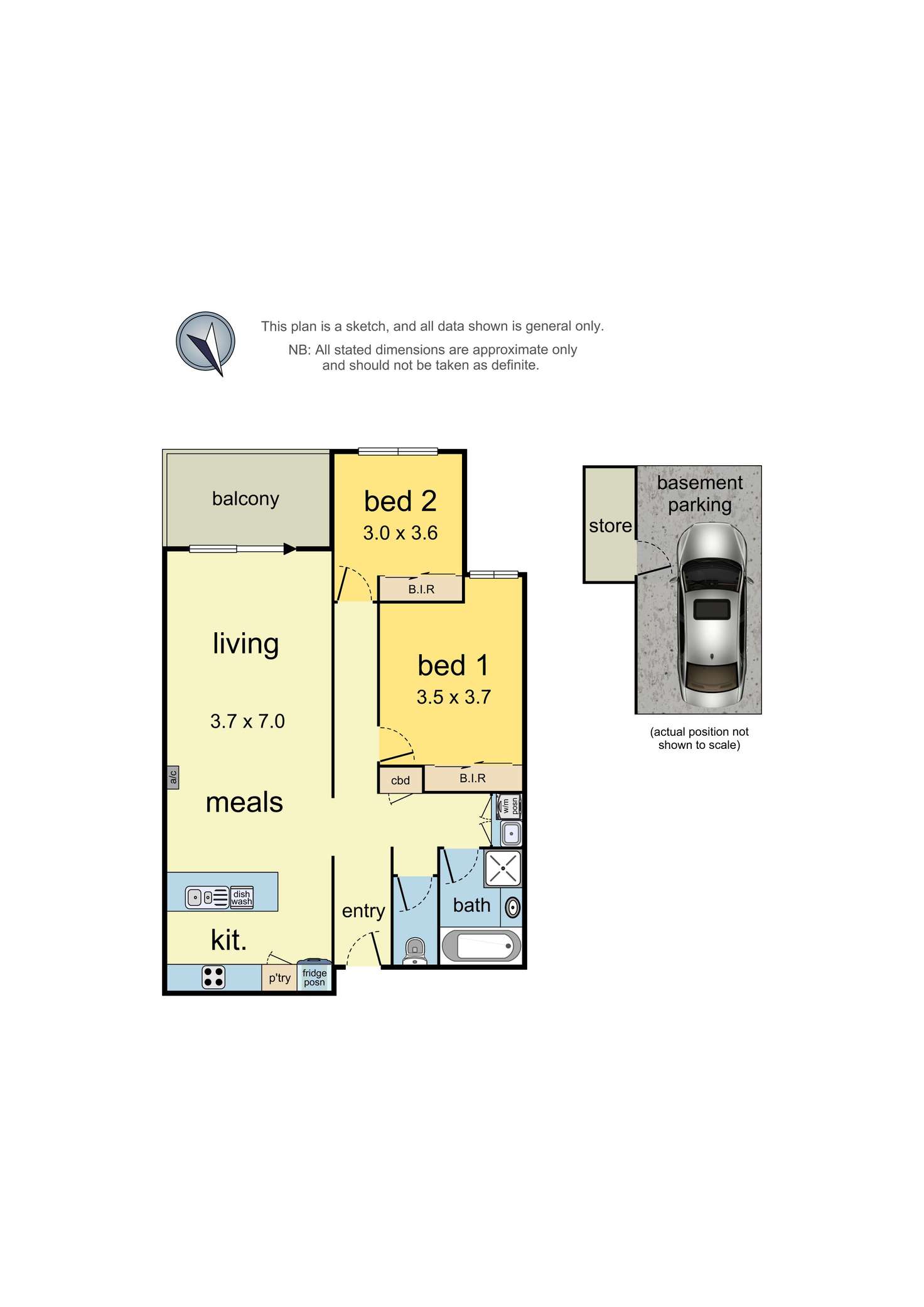 Floorplan of Homely apartment listing, 208/3-5 Birch Street, Bayswater VIC 3153