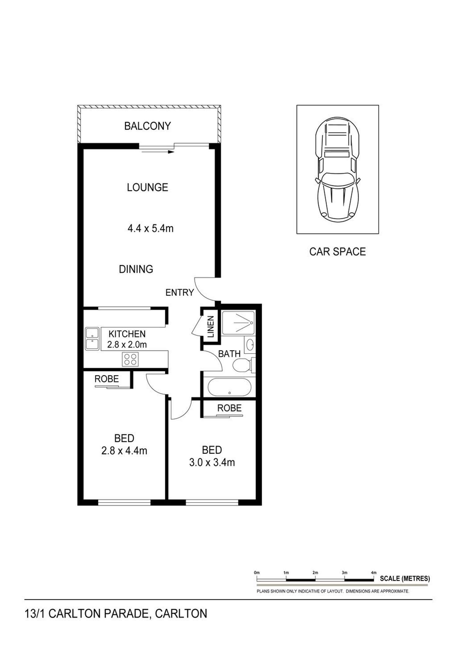 Floorplan of Homely unit listing, 13/1 Carlton Parade, Carlton NSW 2218