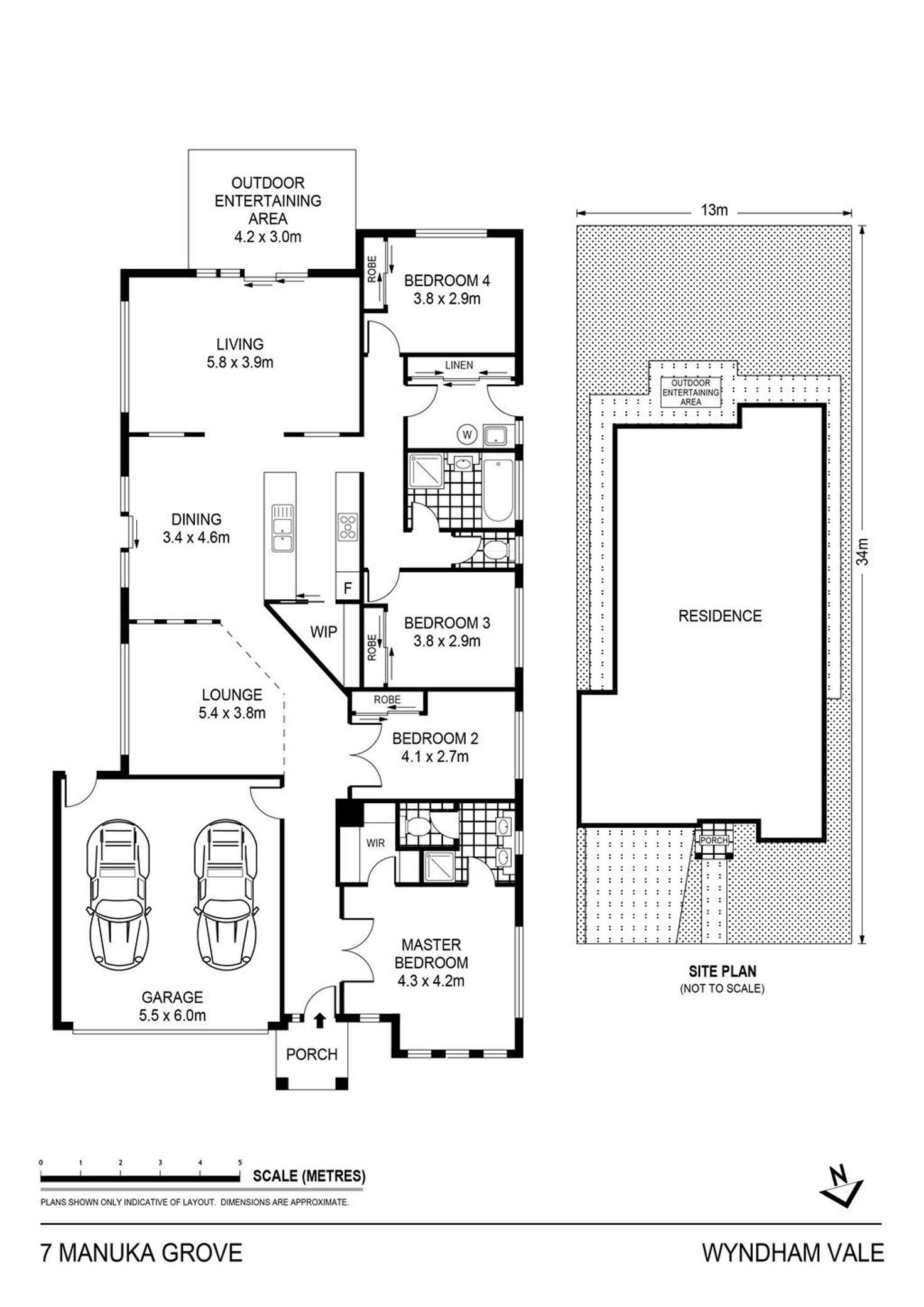 Floorplan of Homely house listing, 7 Manuka Grove, Wyndham Vale VIC 3024