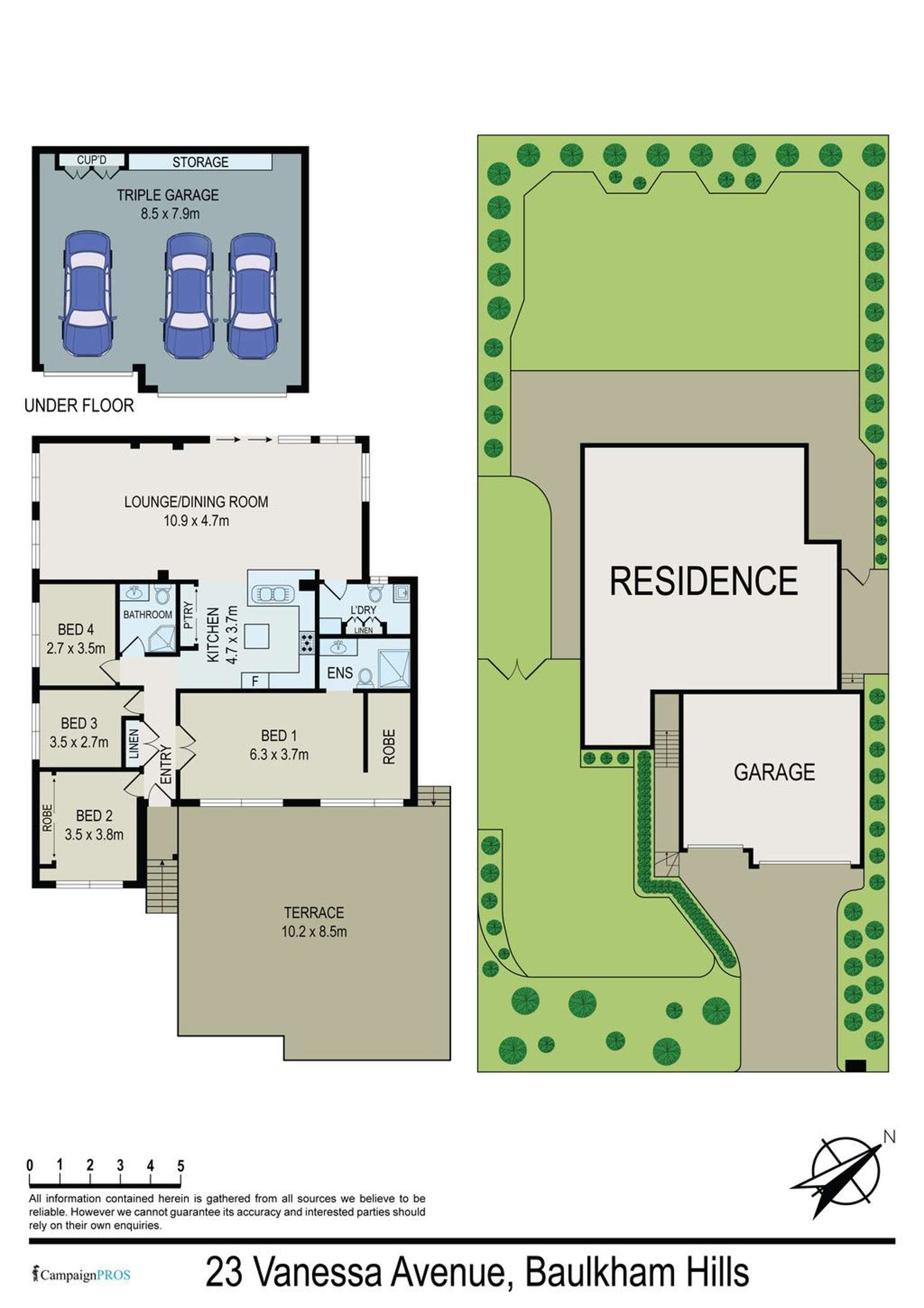 Floorplan of Homely house listing, 23 Vanessa Avenue, Baulkham Hills NSW 2153
