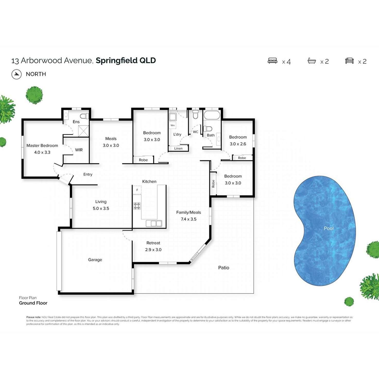 Floorplan of Homely house listing, 13 Arborwood Avenue, Springfield QLD 4300