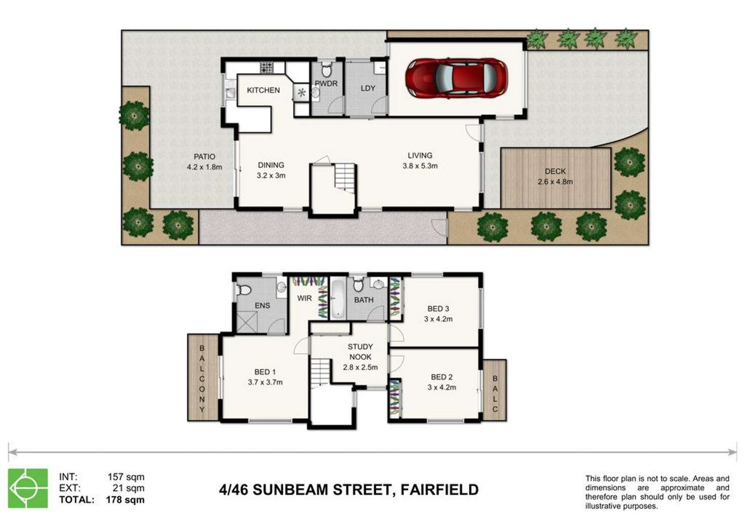 Floorplan of Homely townhouse listing, 4/46 Sunbeam Street, Fairfield QLD 4103