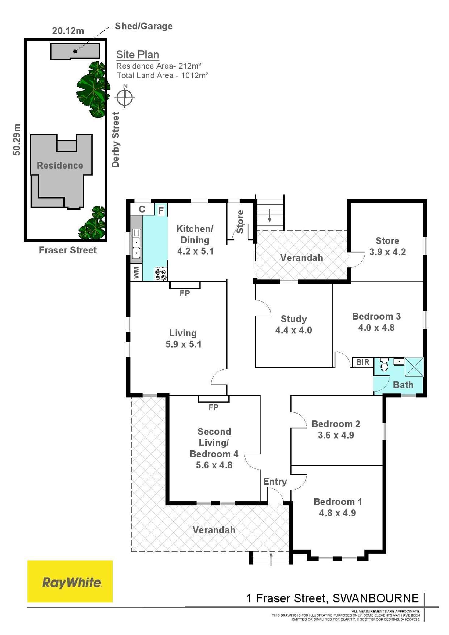 Floorplan of Homely house listing, 1 Fraser Street, Swanbourne WA 6010