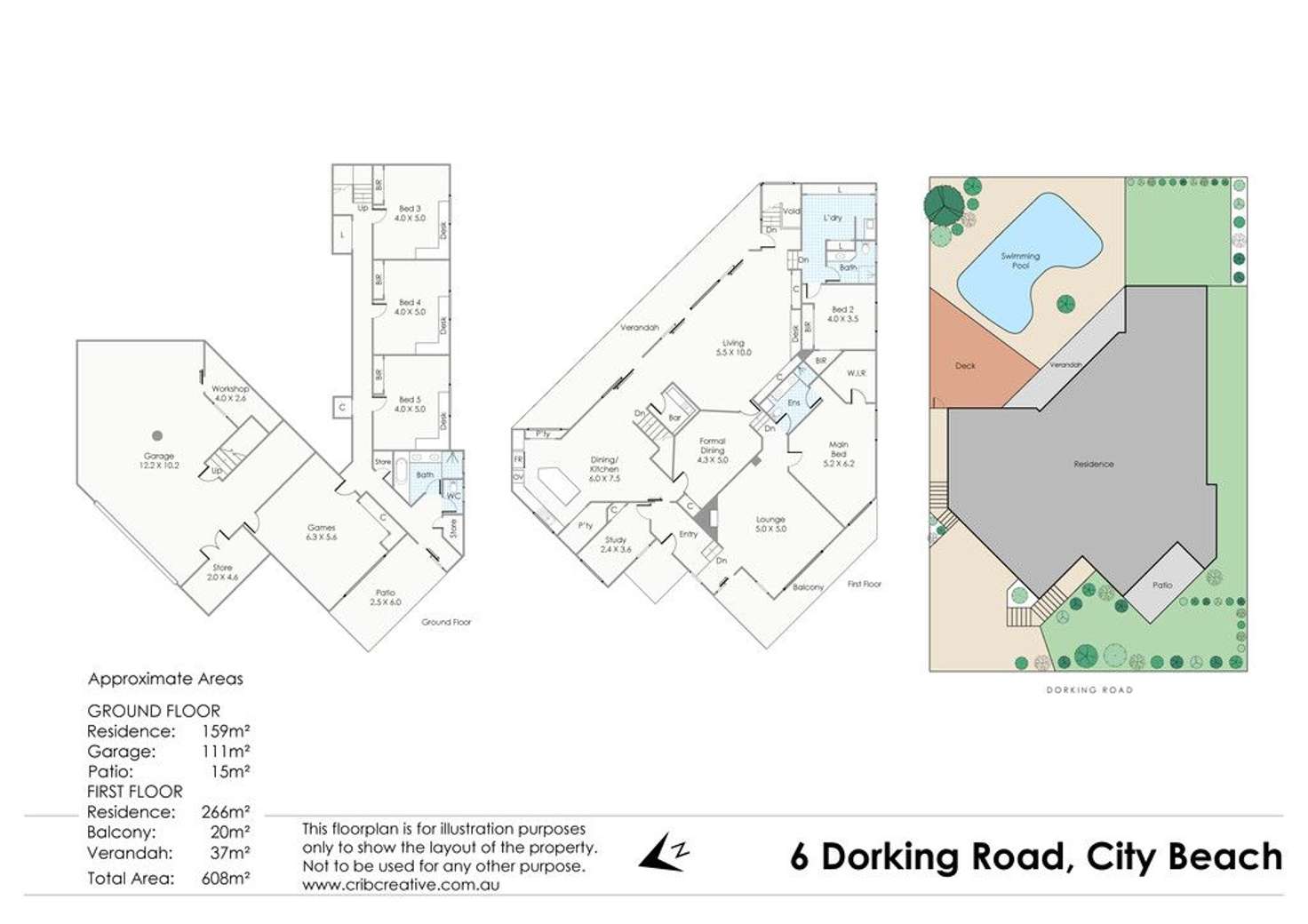 Floorplan of Homely house listing, 6 Dorking Road, City Beach WA 6015