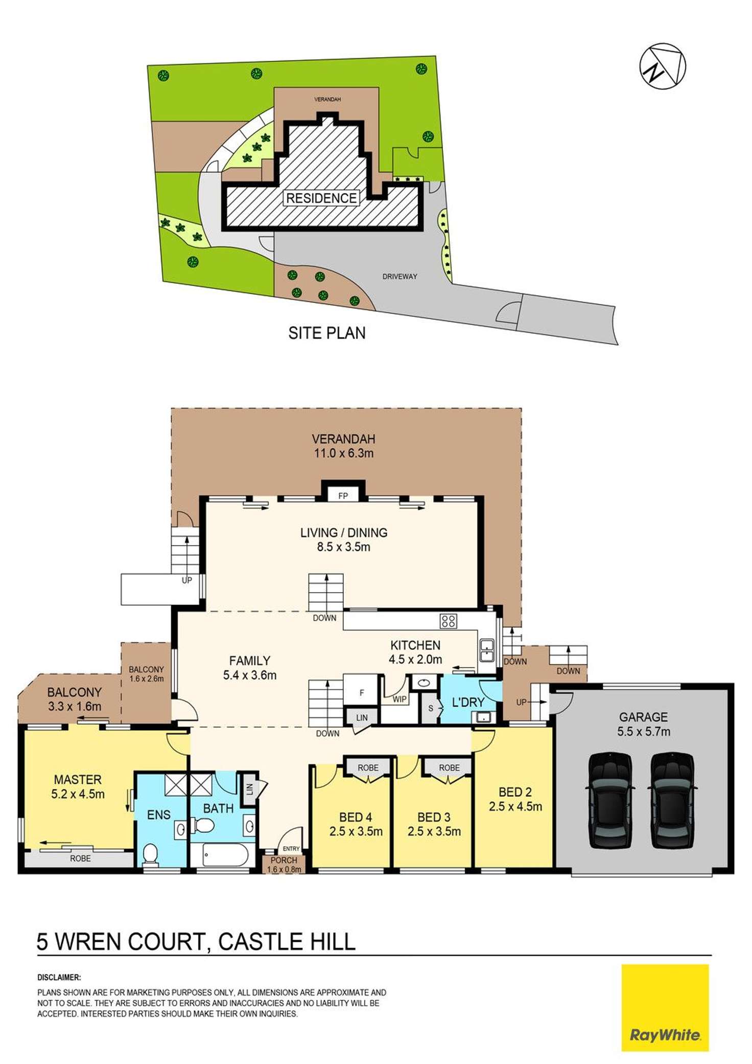 Floorplan of Homely house listing, 5 Wren Court, Castle Hill NSW 2154