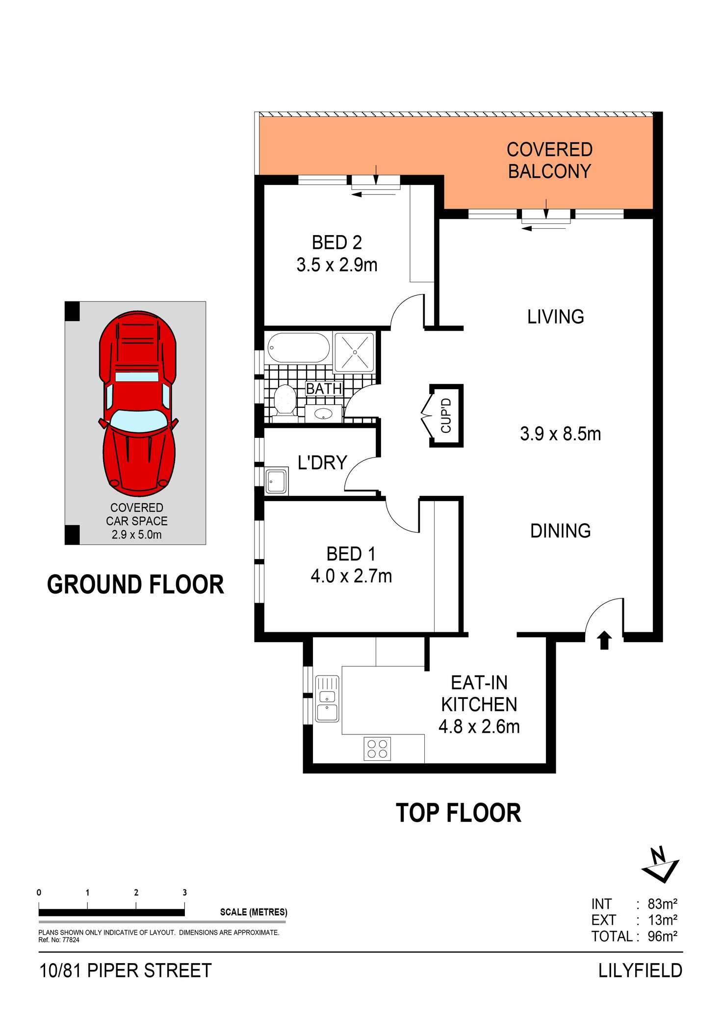 Floorplan of Homely apartment listing, 10/81 Piper Street, Lilyfield NSW 2040