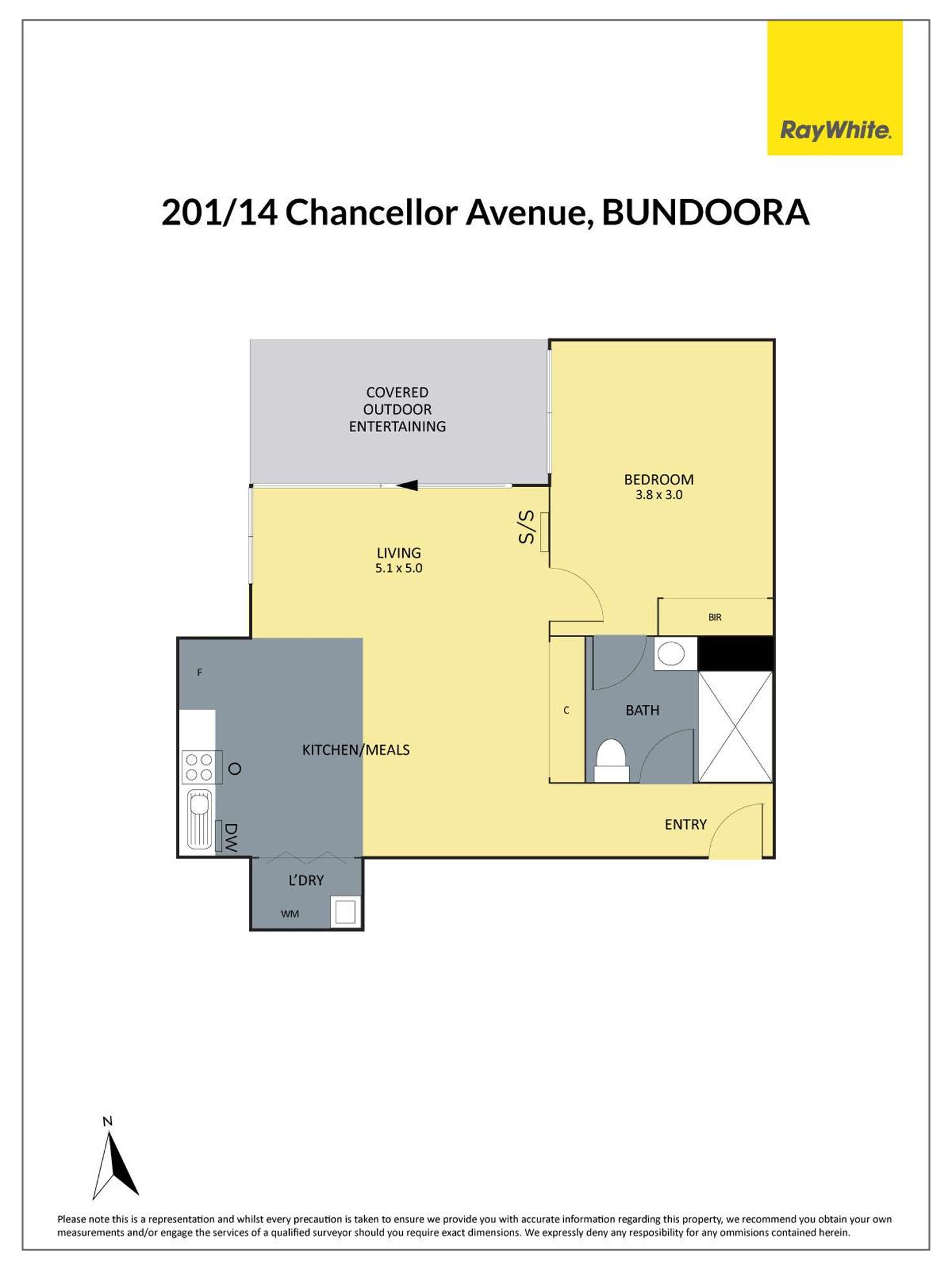 Floorplan of Homely apartment listing, 201/14 Chancellor Avenue, Bundoora VIC 3083