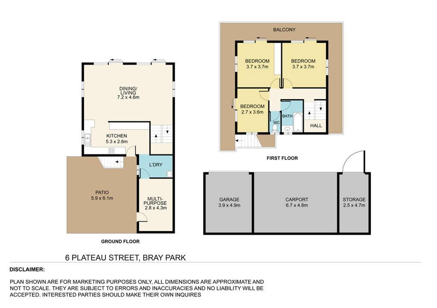 Floorplan of Homely house listing, 6 Plateau Parade, Bray Park QLD 4500
