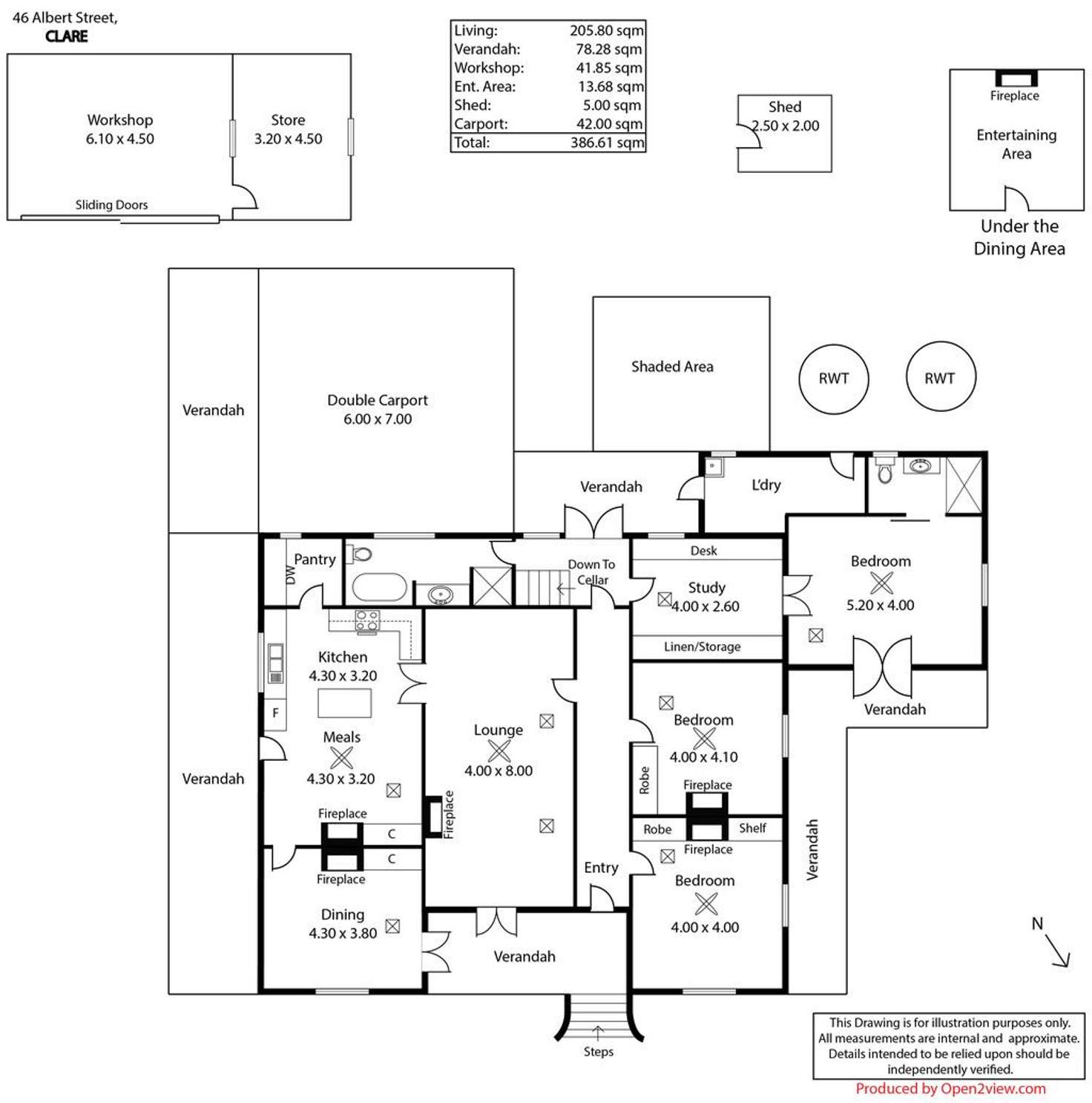 Floorplan of Homely house listing, 46 Albert Street, Clare SA 5453