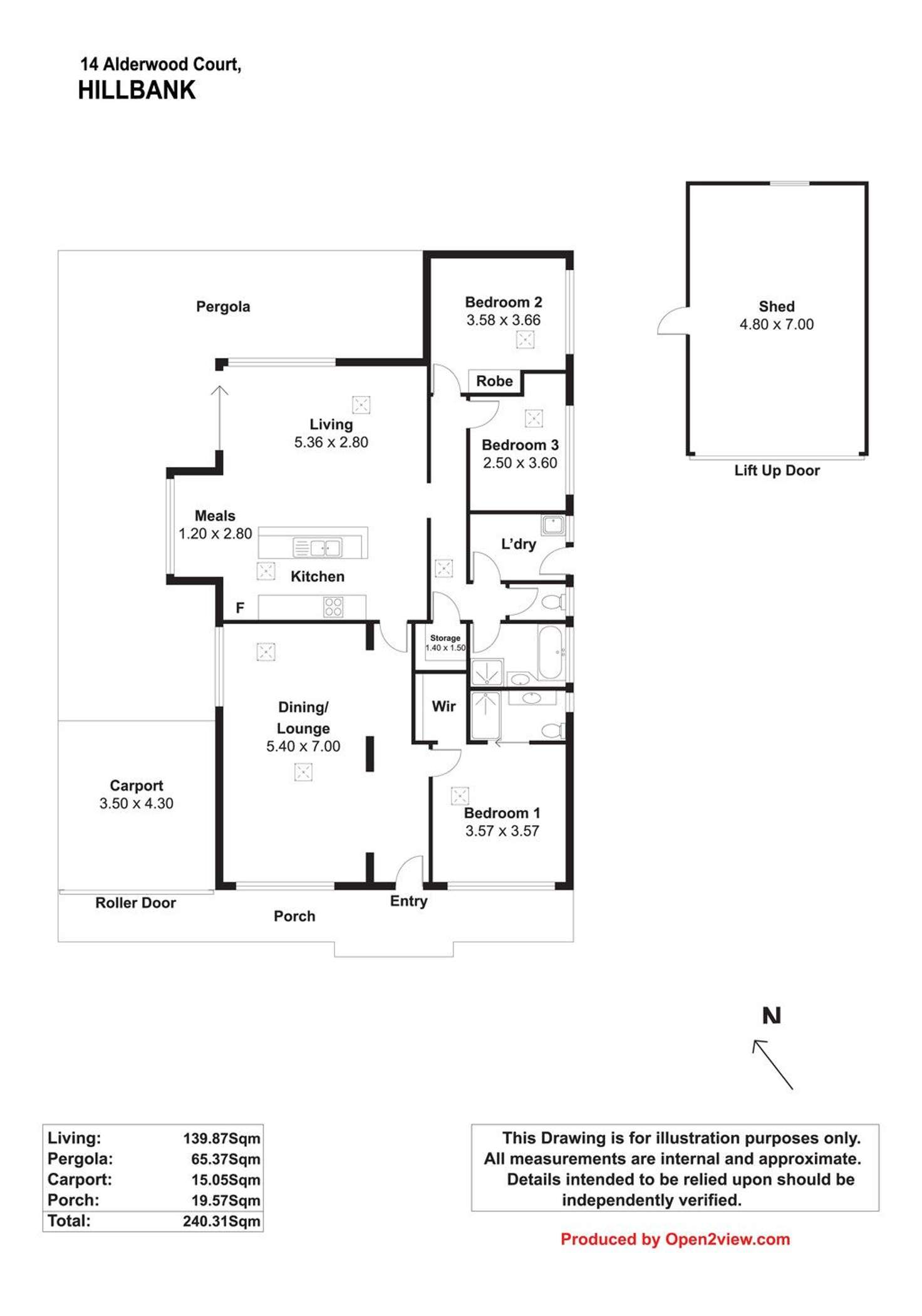 Floorplan of Homely house listing, 14 Alderwood Court, Hillbank SA 5112