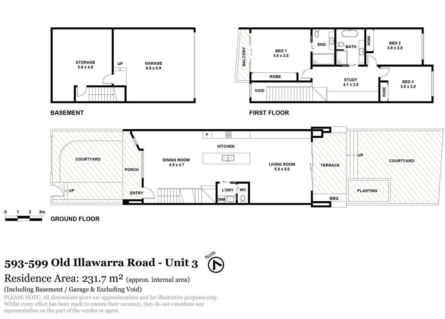 Floorplan of Homely townhouse listing, 3/595 Old Illawarra Road, Menai NSW 2234