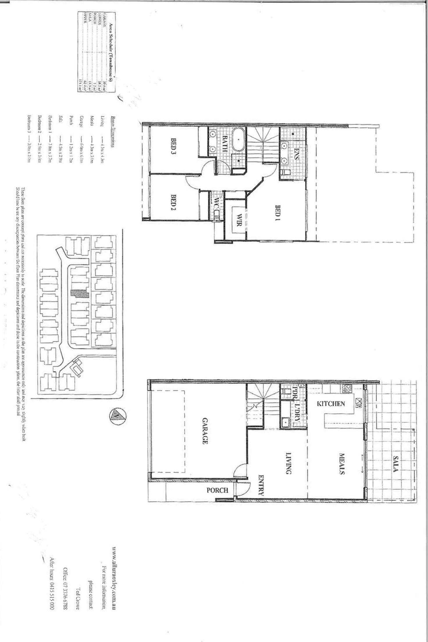 Floorplan of Homely townhouse listing, 6/8 Valance Street, Oxley QLD 4075
