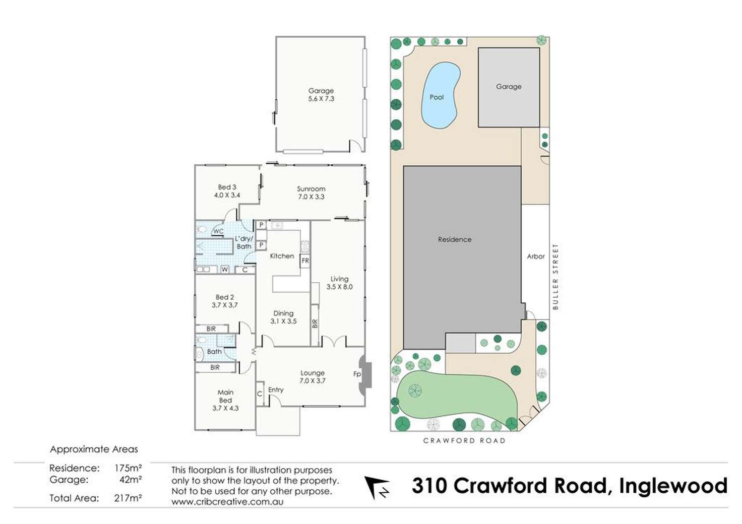 Floorplan of Homely house listing, 310 Crawford Road, Inglewood WA 6052