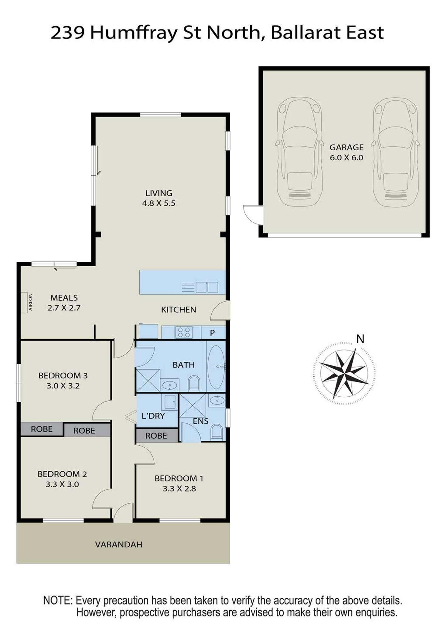 Floorplan of Homely house listing, 239 Humffray Street North, Ballarat East VIC 3350