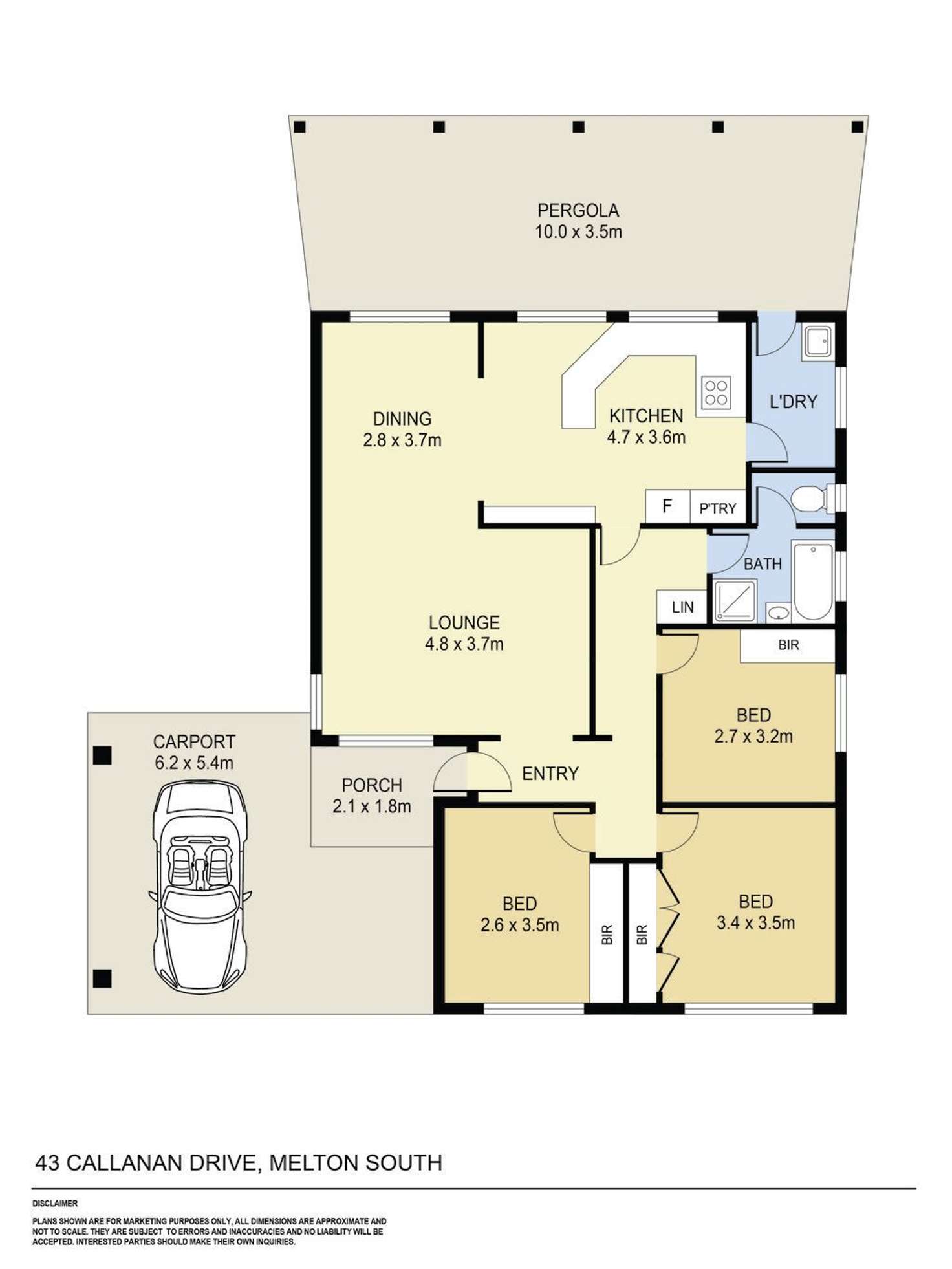 Floorplan of Homely house listing, 43 Callanan Drive, Melton South VIC 3338