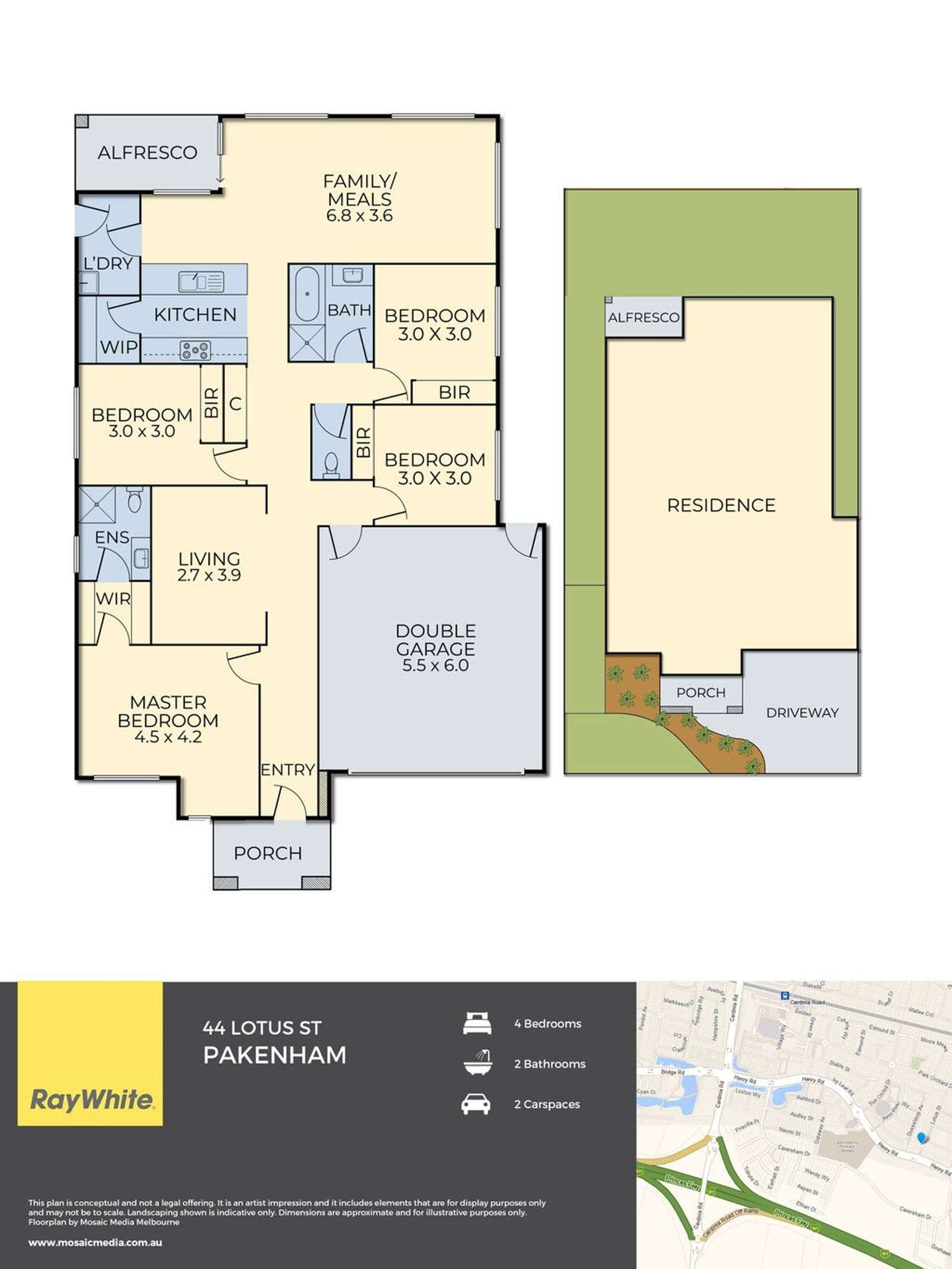 Floorplan of Homely house listing, 44 Lotus Street, Pakenham VIC 3810