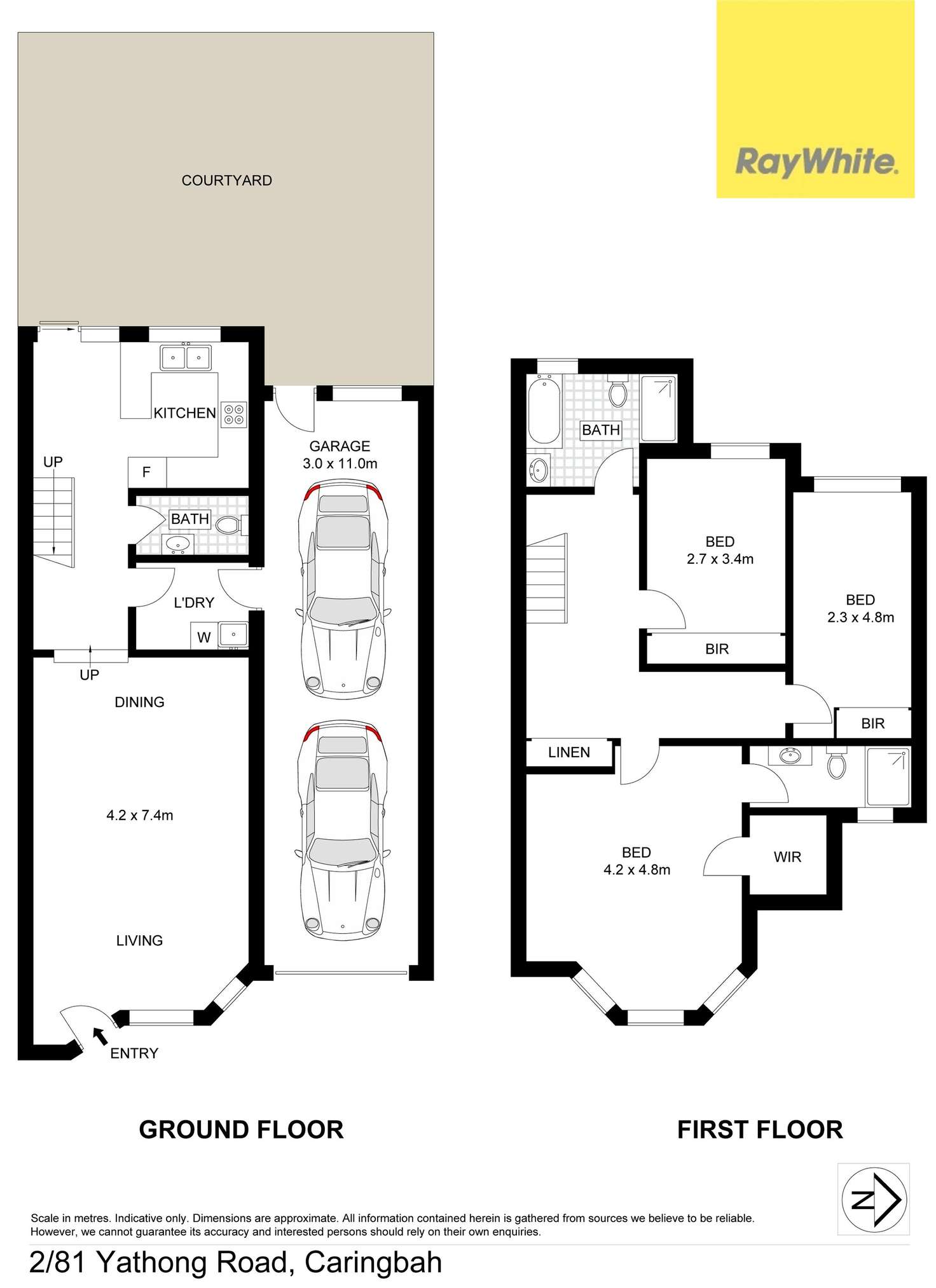 Floorplan of Homely townhouse listing, 2/81 Yathong Road, Caringbah NSW 2229