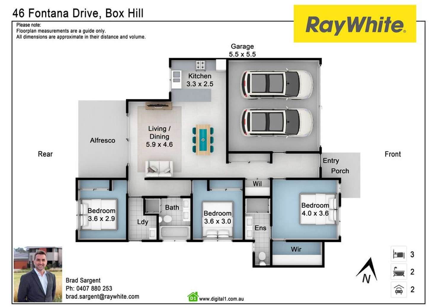 Floorplan of Homely house listing, 46 Fontana Drive, Box Hill NSW 2765