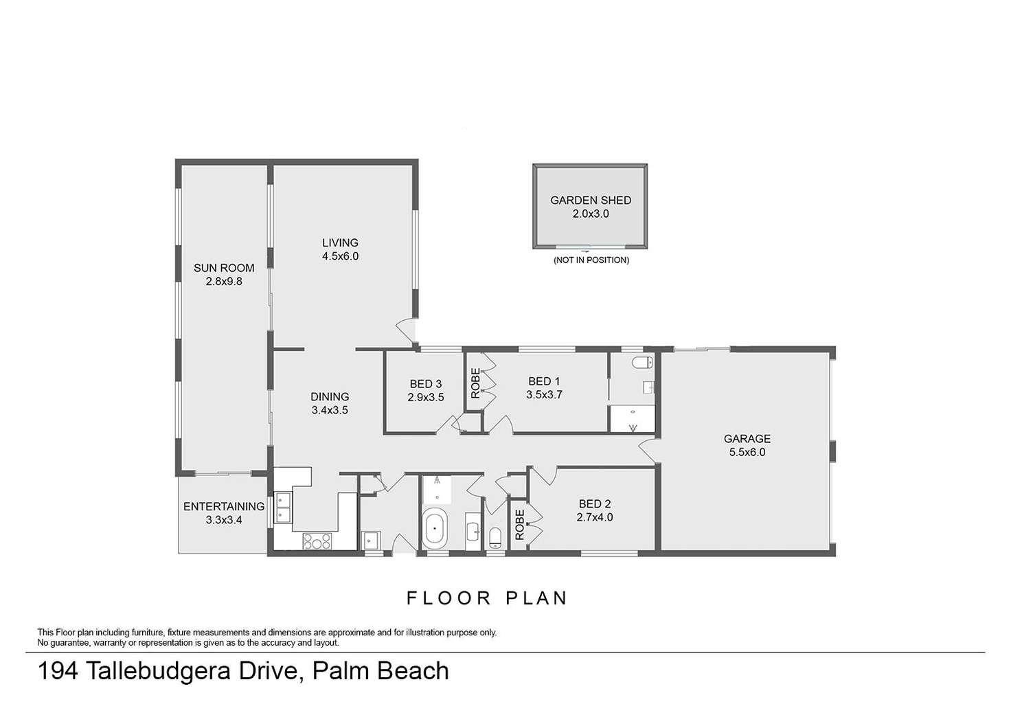 Floorplan of Homely house listing, 194 Tallebudgera Drive, Palm Beach QLD 4221