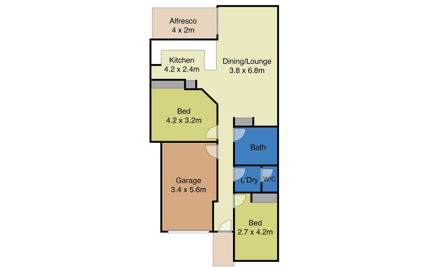 Floorplan of Homely unit listing, 2/19a Gillies Street, Rutherford NSW 2320