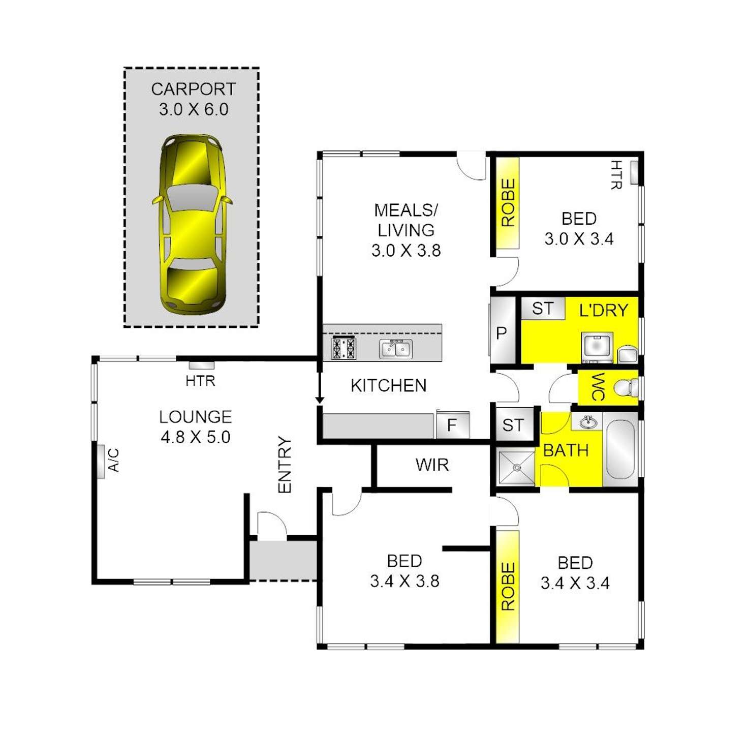 Floorplan of Homely house listing, 104 Matthews Road, Corio VIC 3214