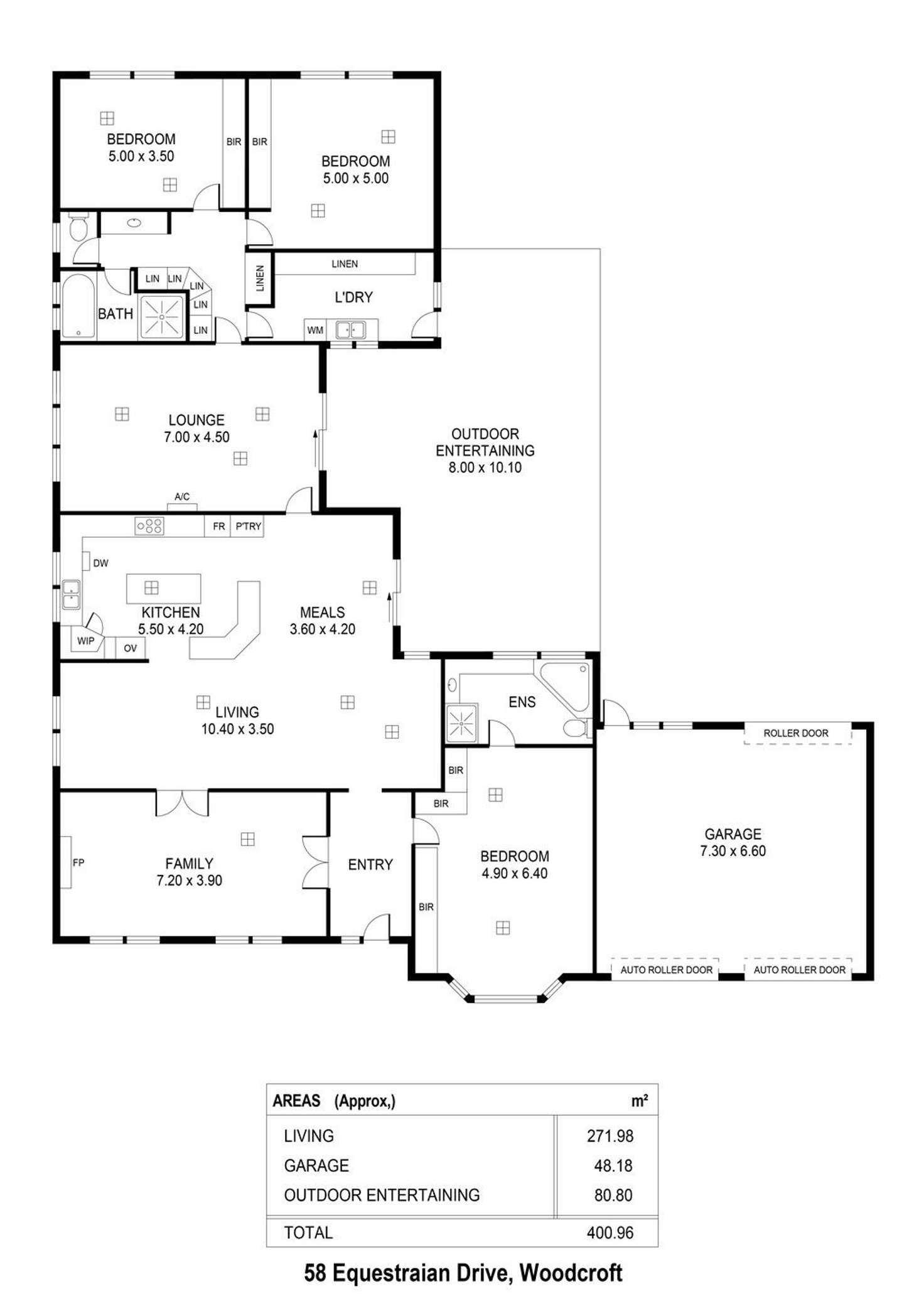 Floorplan of Homely house listing, 58 Equestrian Drive, Woodcroft SA 5162