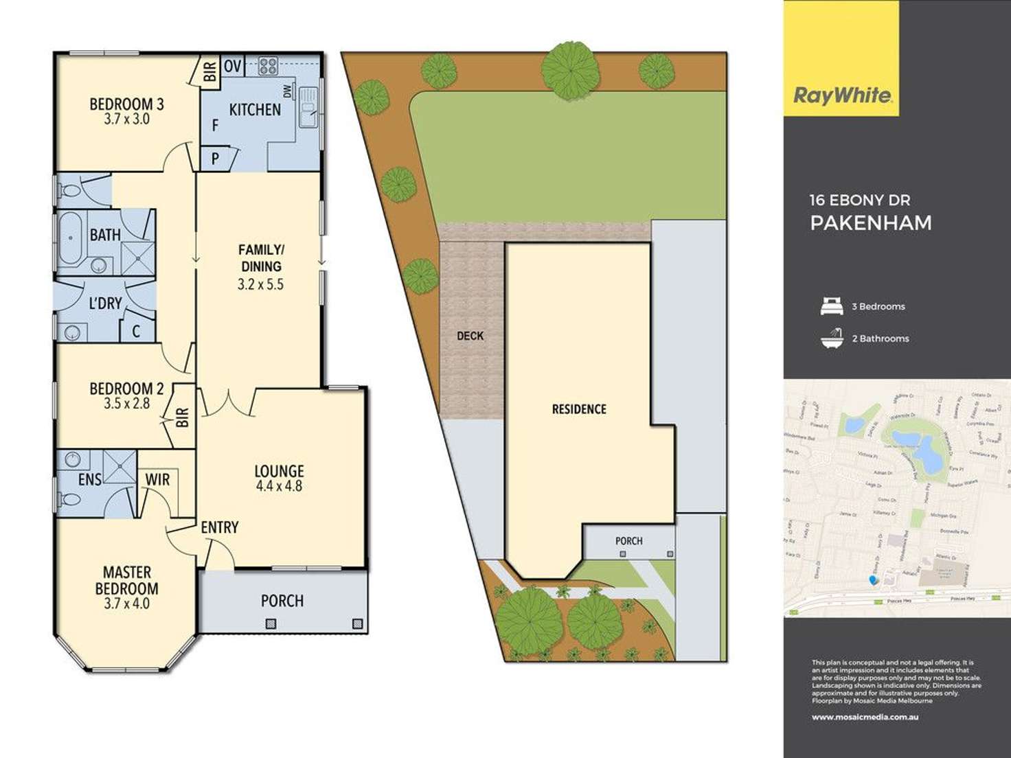 Floorplan of Homely house listing, 16 Ebony Drive, Pakenham VIC 3810