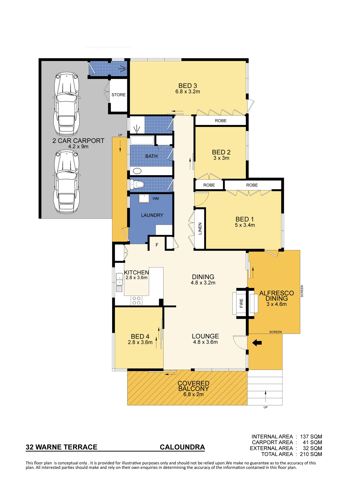 Floorplan of Homely house listing, 32 Warne Terrace, Caloundra QLD 4551