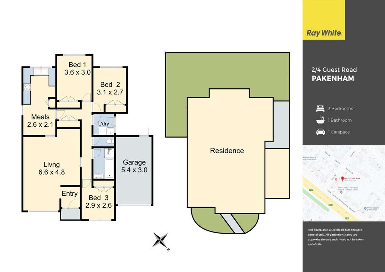 Floorplan of Homely unit listing, 2/4 Guest Road, Pakenham VIC 3810