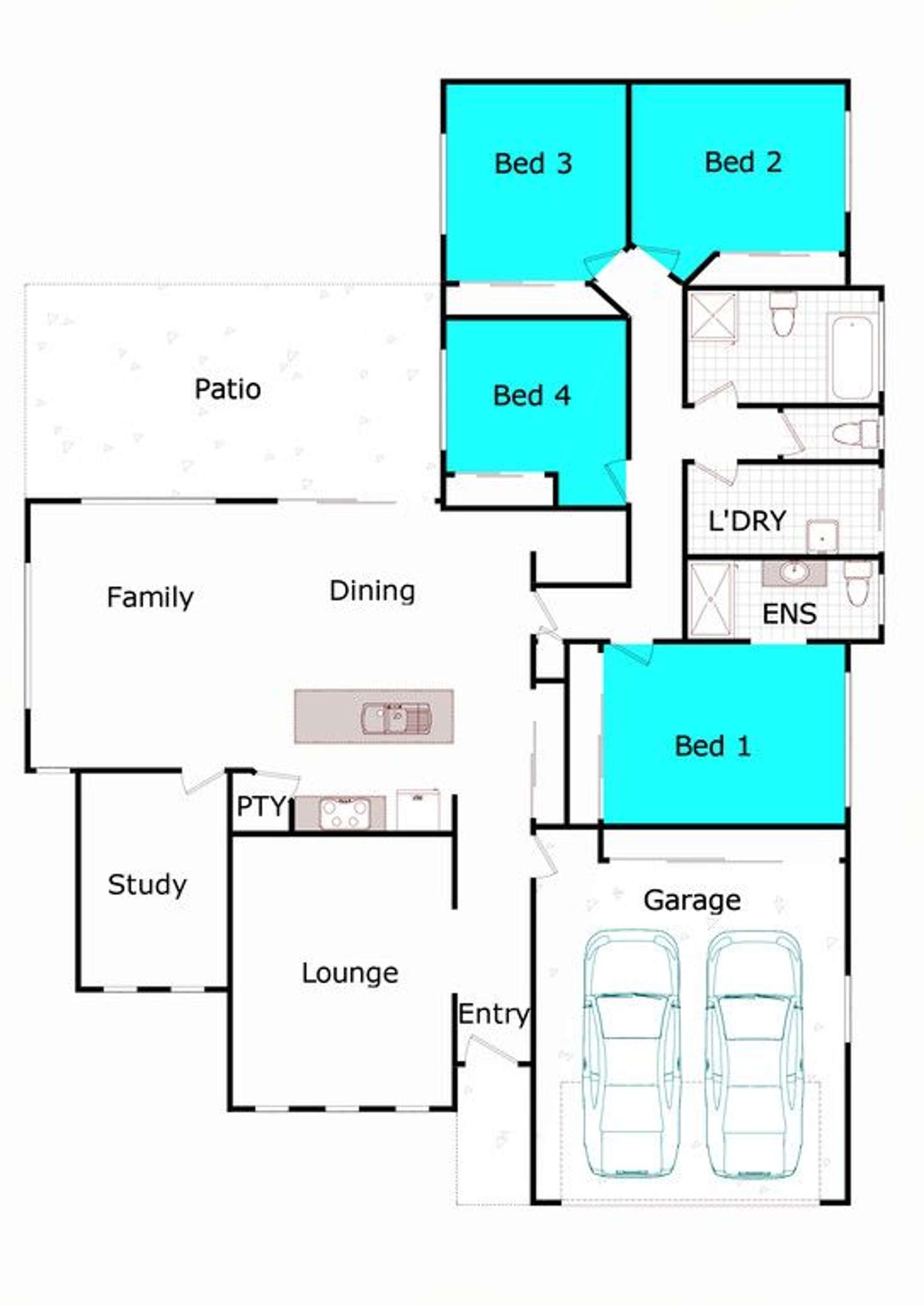 Floorplan of Homely house listing, 4 Tarlington Street, Middle Ridge QLD 4350